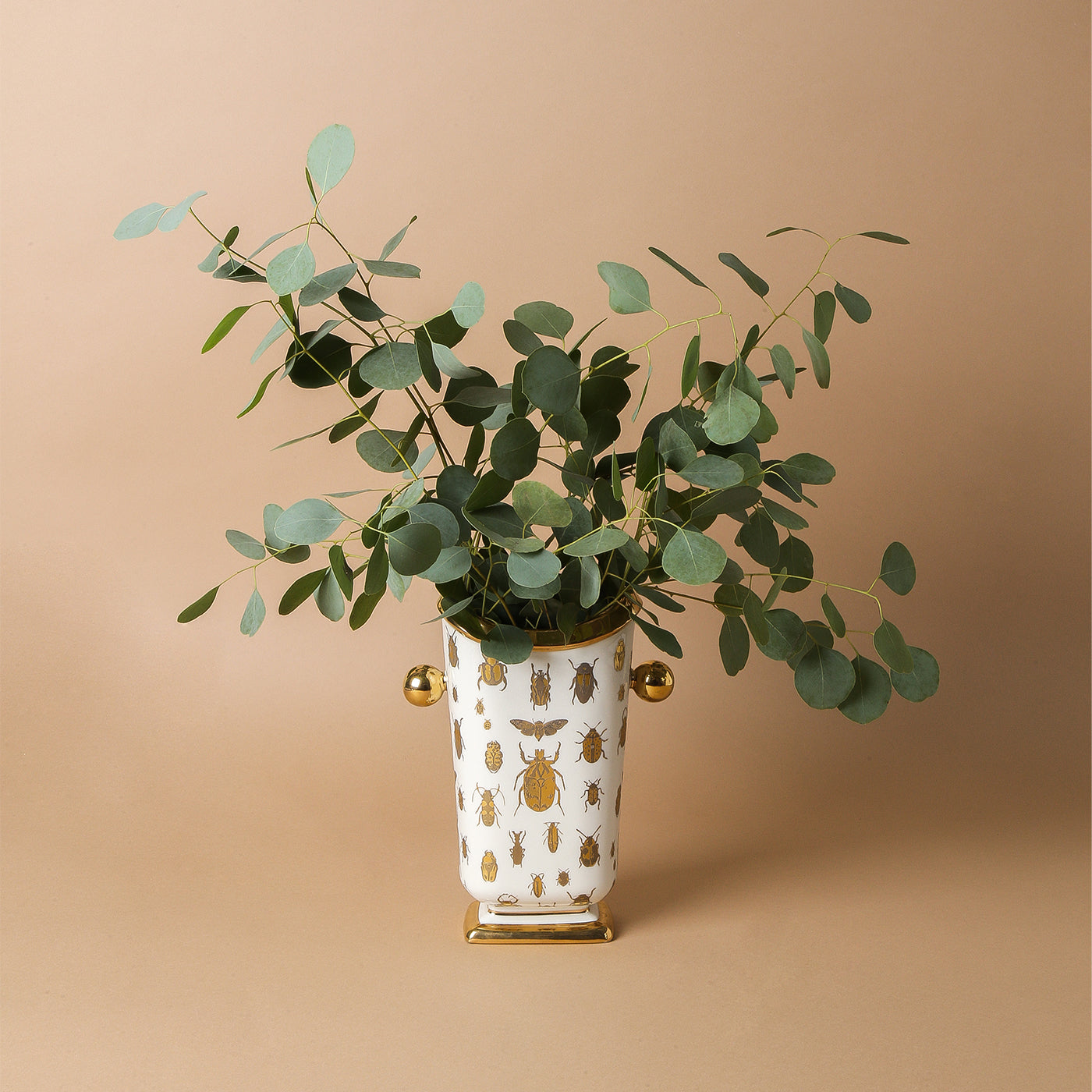 botanist specimen vase with eucalyptus - styled view