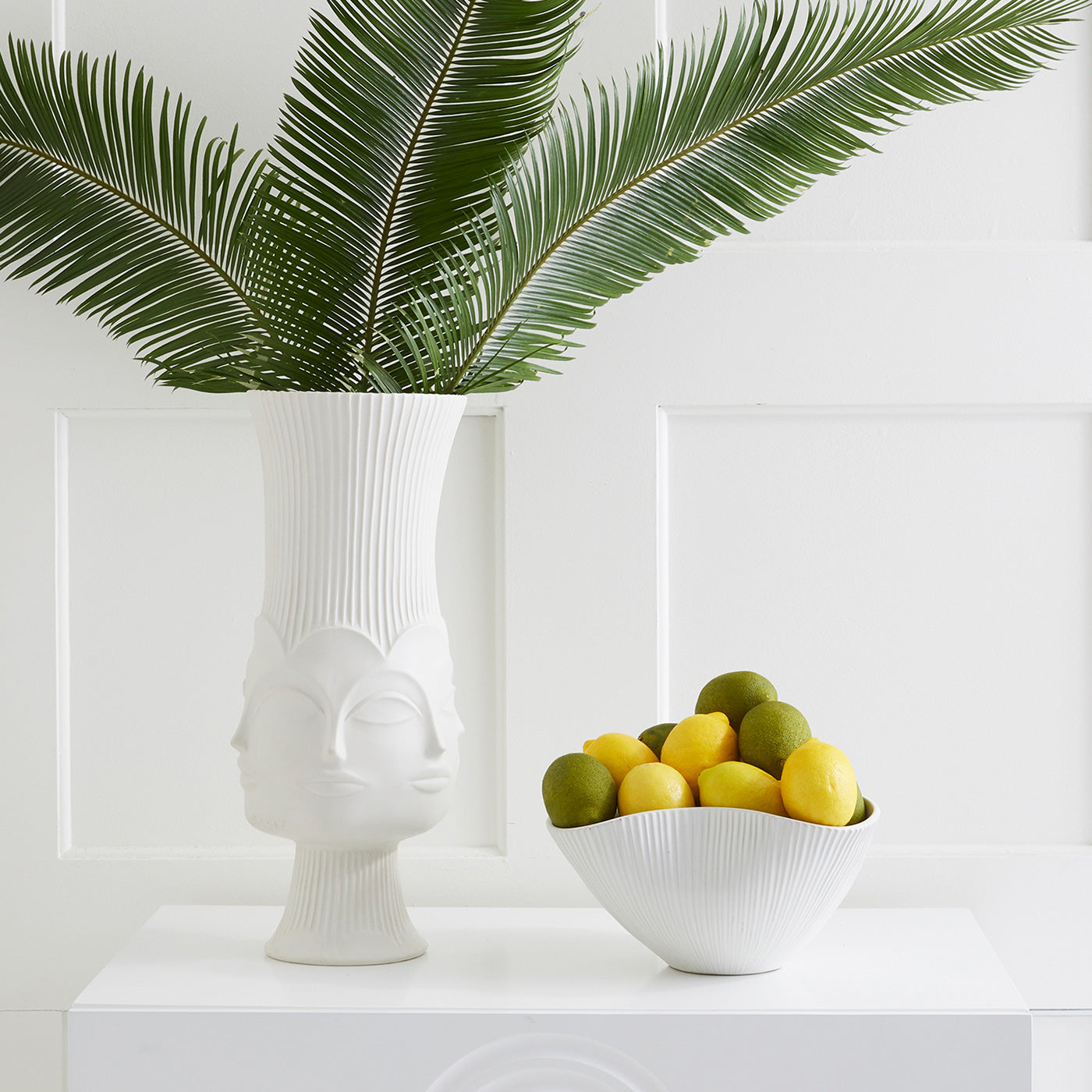 large pinch bowl with lemons and limes - styled view