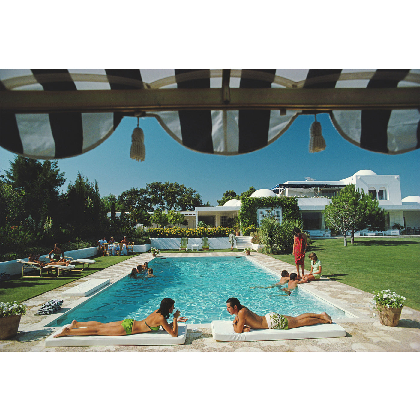 slim aarons "poolside in sotogrande" photograph - front view