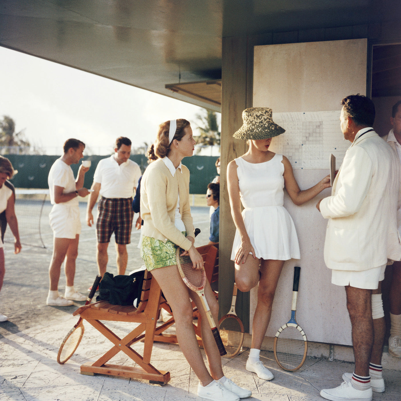 slim aarons "tennis in the bahamas" photograph - front view