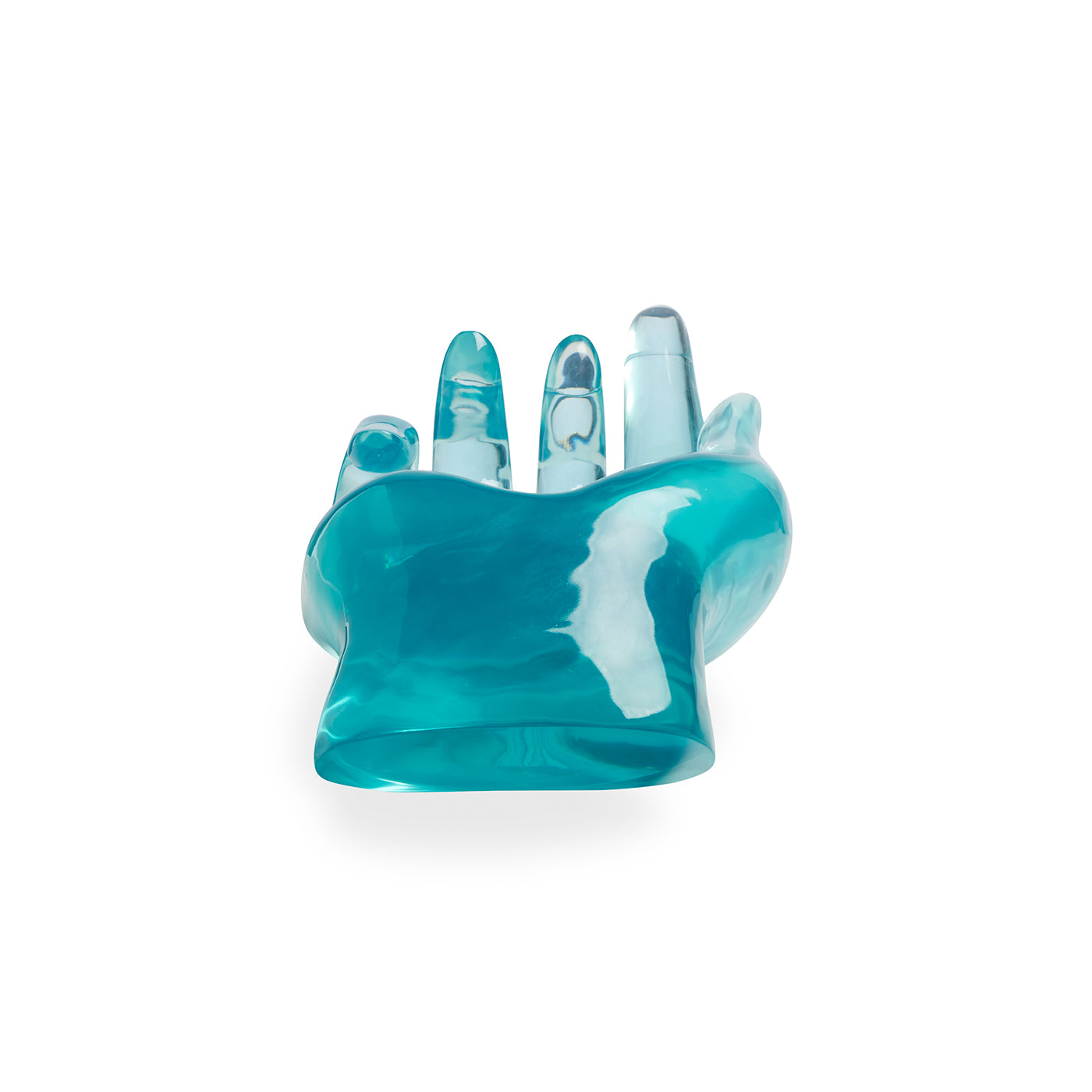 acrylic hand bowl giant blue - side view 2