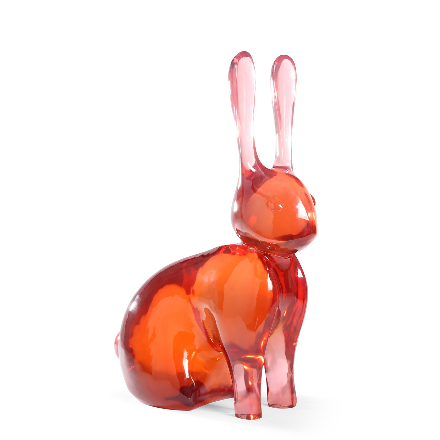 acrylic rabbit giant red - angle view