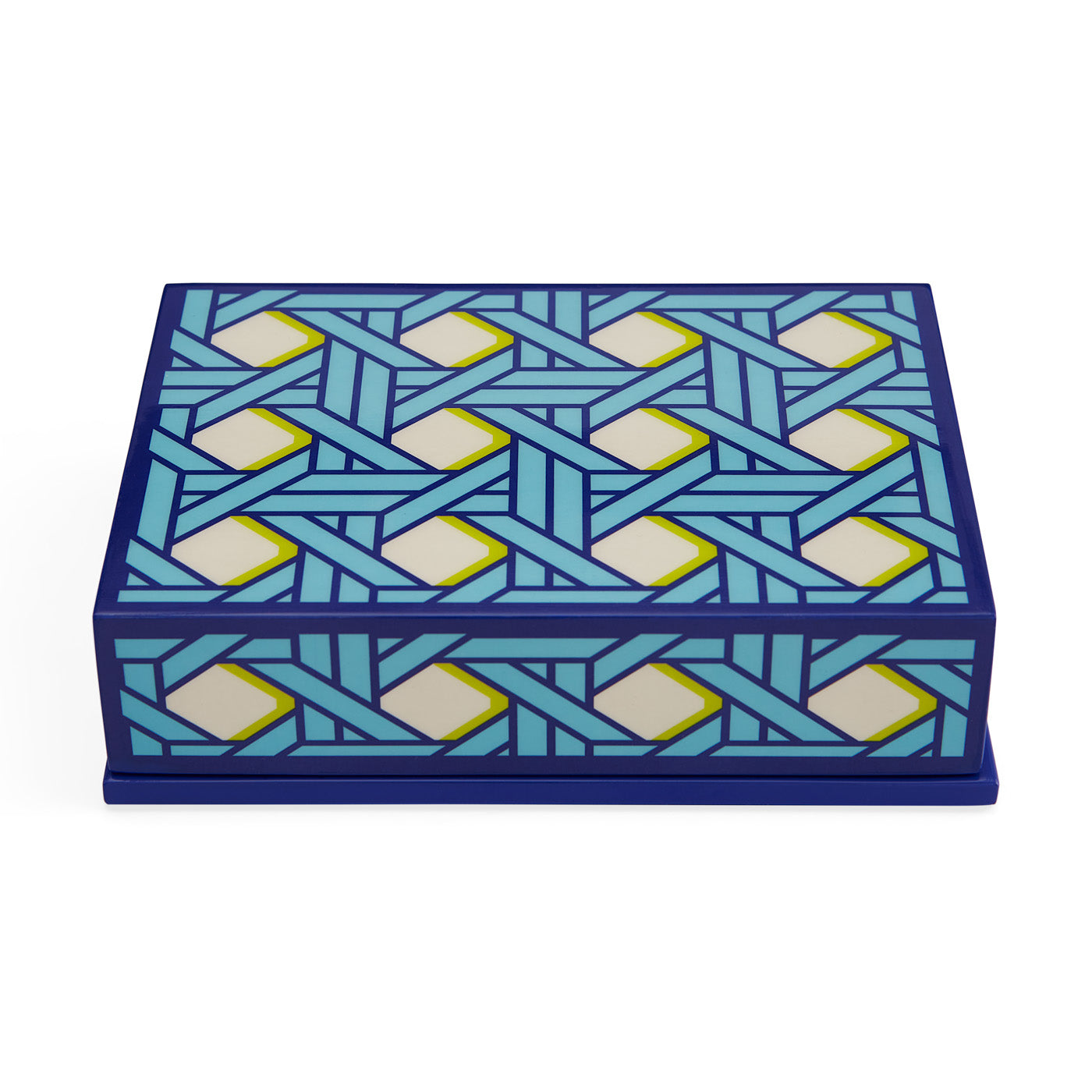 Basketweave Lacquer Card Set - closed box