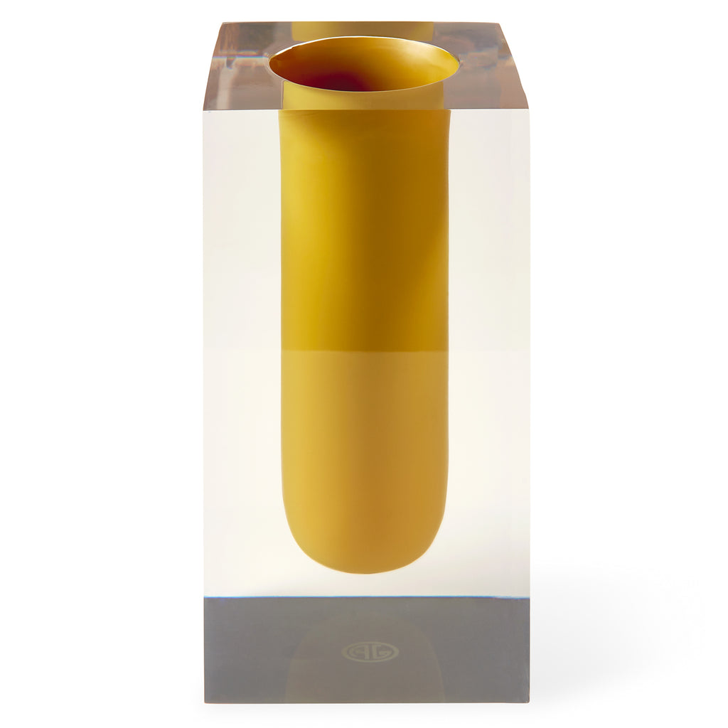 JONATHAN ADLER BEL AIR　透明な花瓶 イエロー Bel Air Gorge Vase – Jonathan Adler