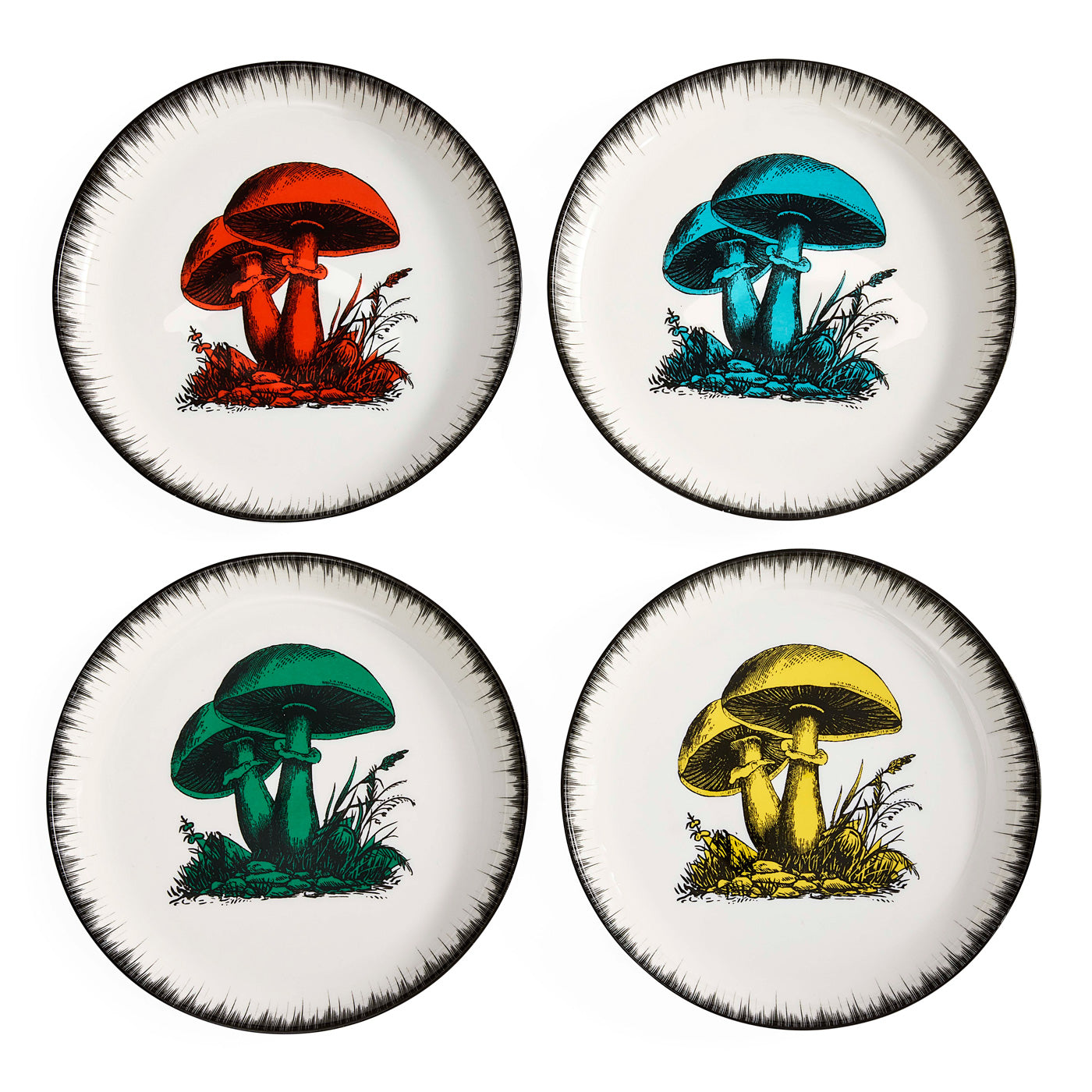 Botanist Canapé Plate Set - front view