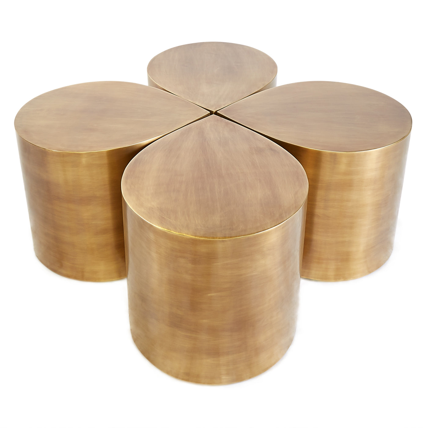 teardrop table antiqued brass - angle view 9