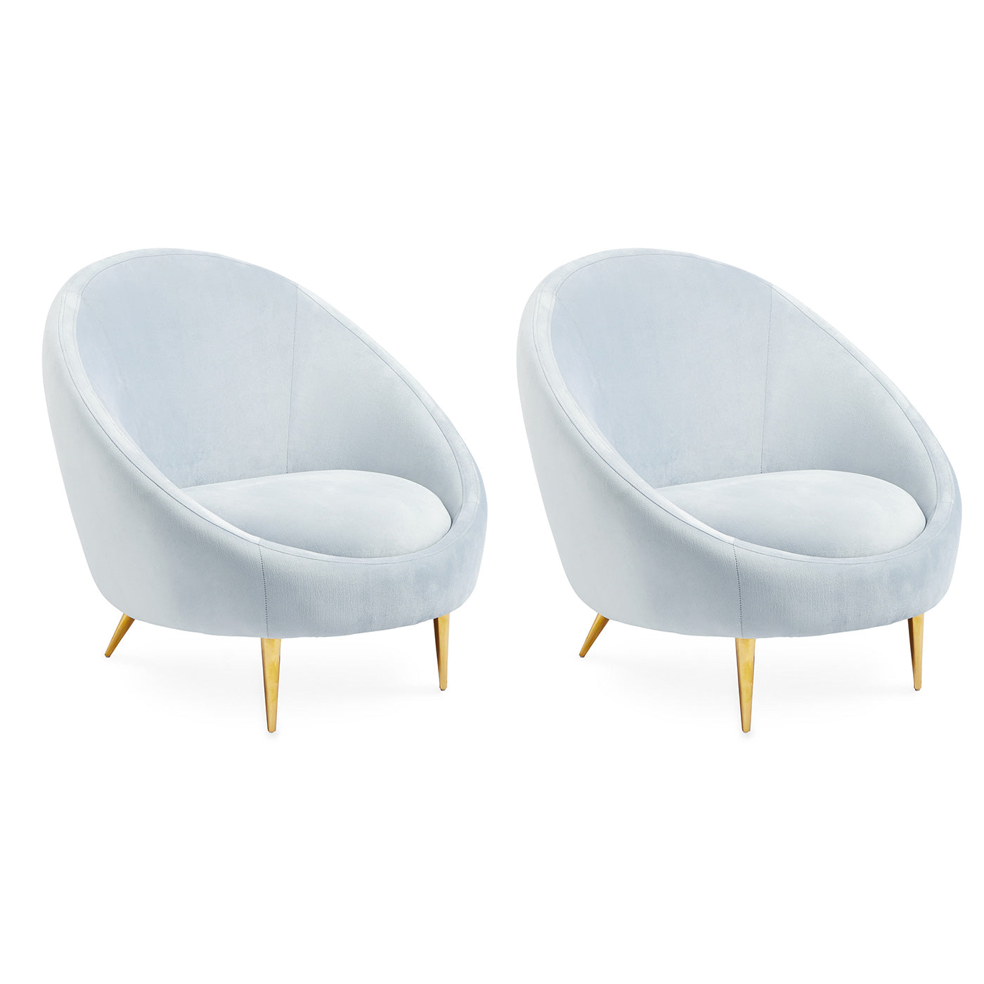 ether chair bundle bergamo ice feet brass - angle view