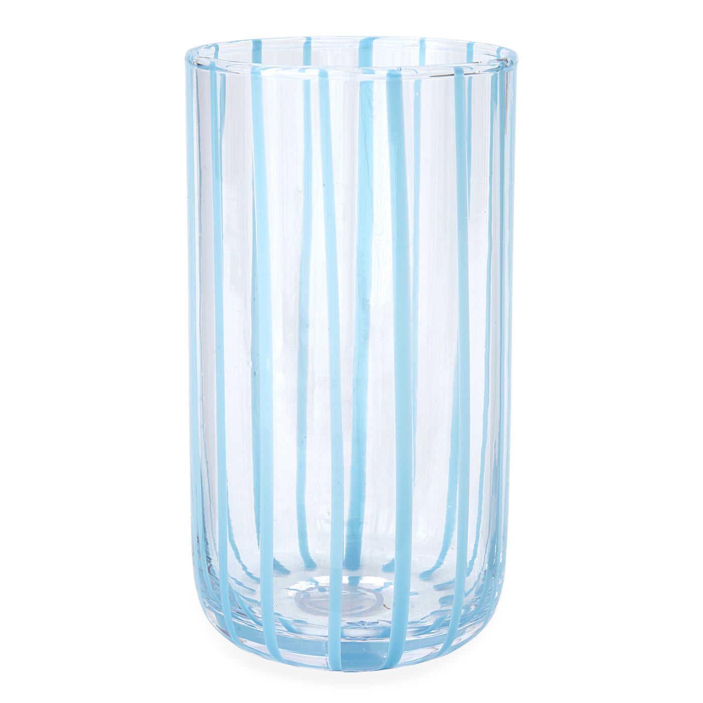cabana highball glass blue - front view