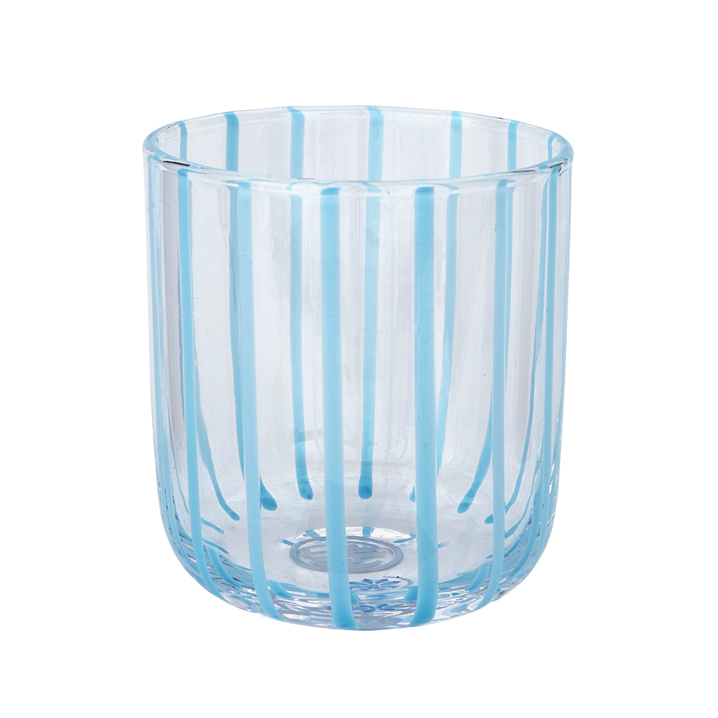 cabana rocks glass blue - front view