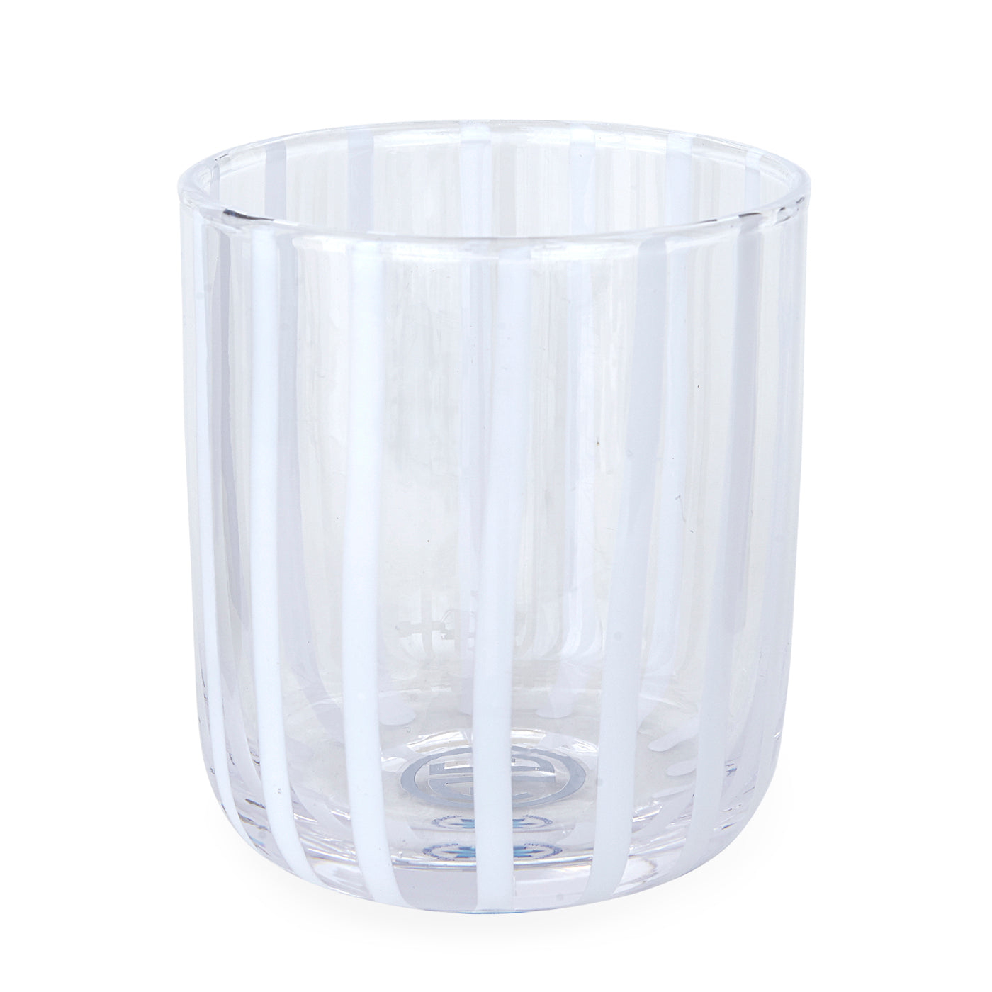 cabana rocks glass white - front view