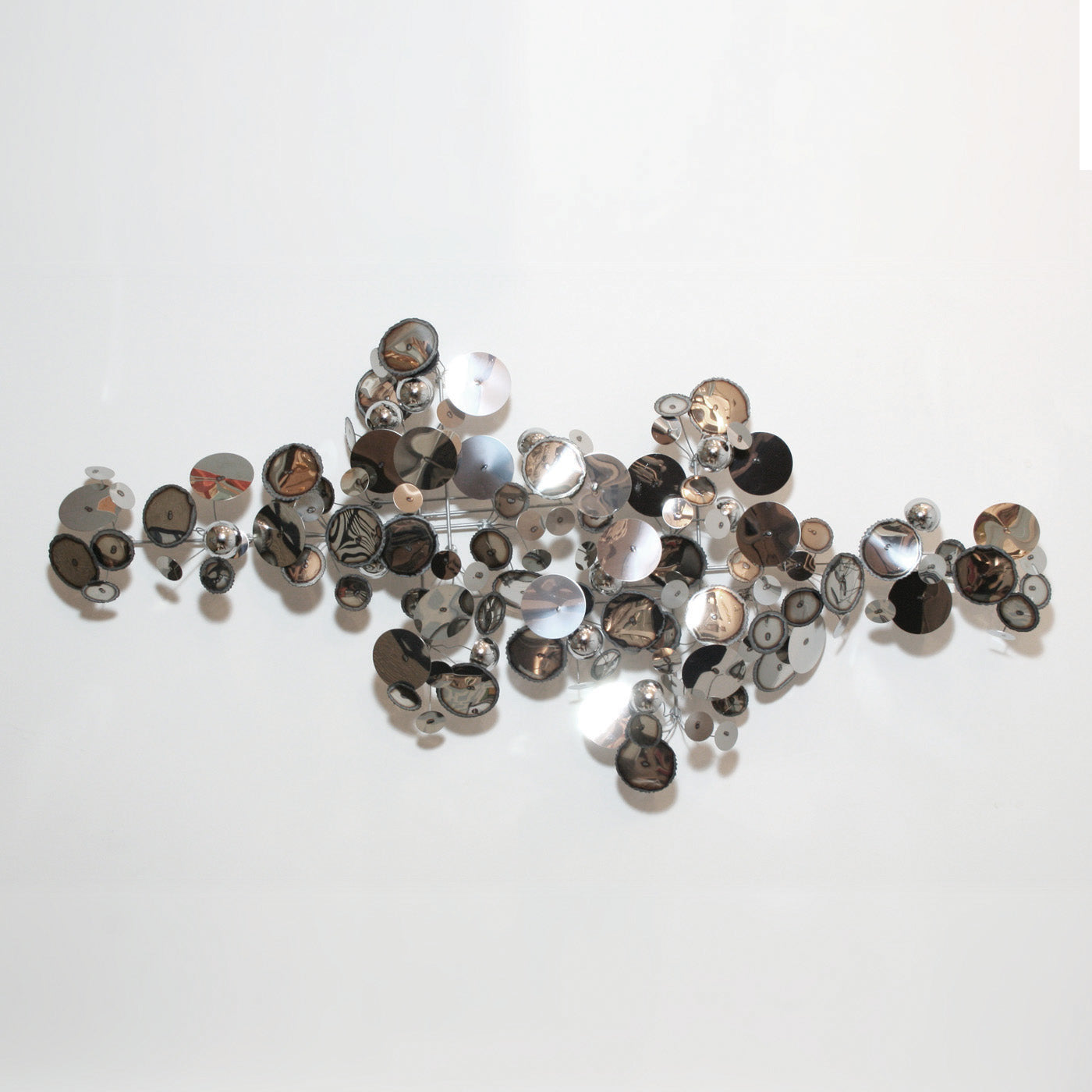 c. jere raindrops wall sculpture nickel - front view