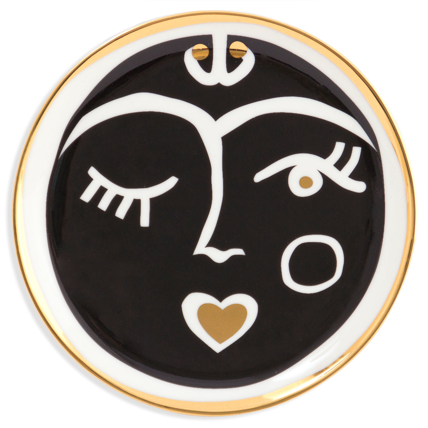 marseilles coasters porcelain black white gold - view 3