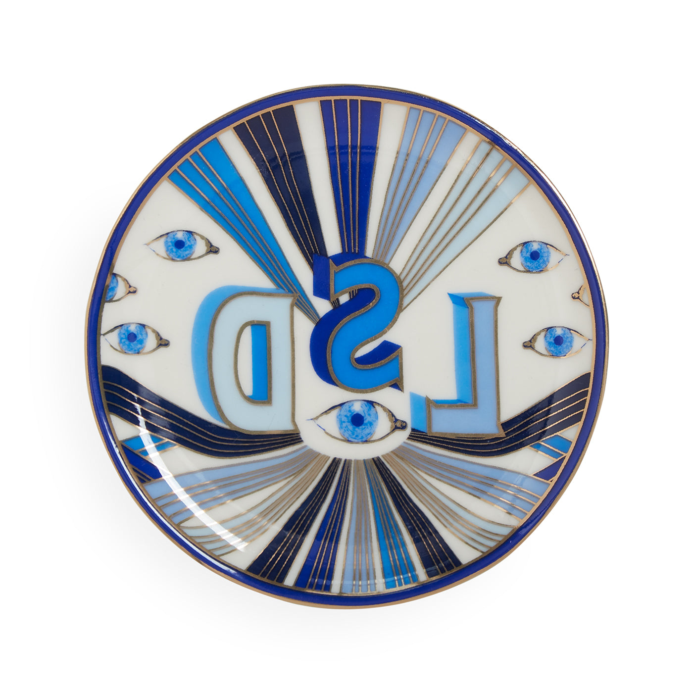 druggist coasters porcelain blue gold 2