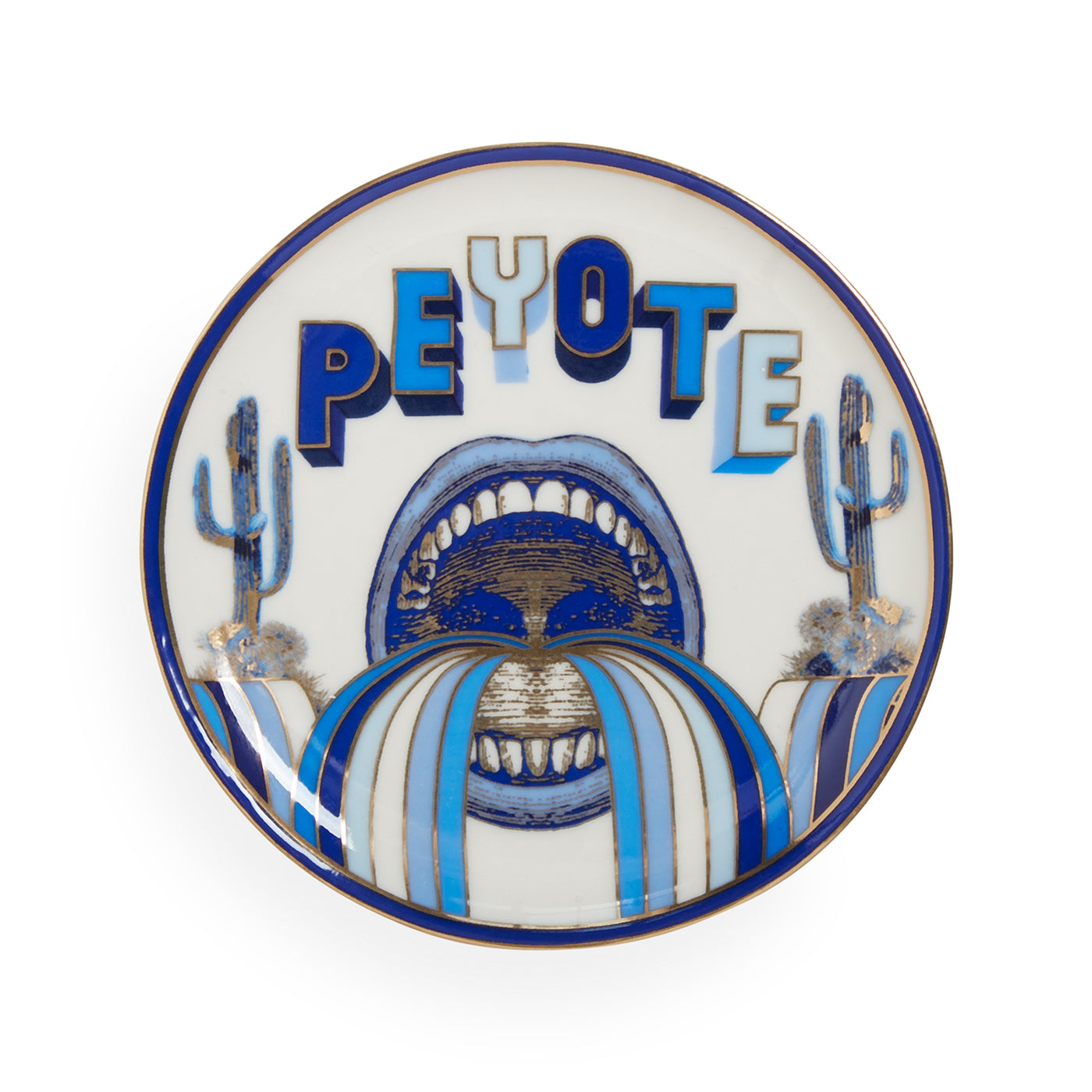 druggist coasters porcelain blue gold 3