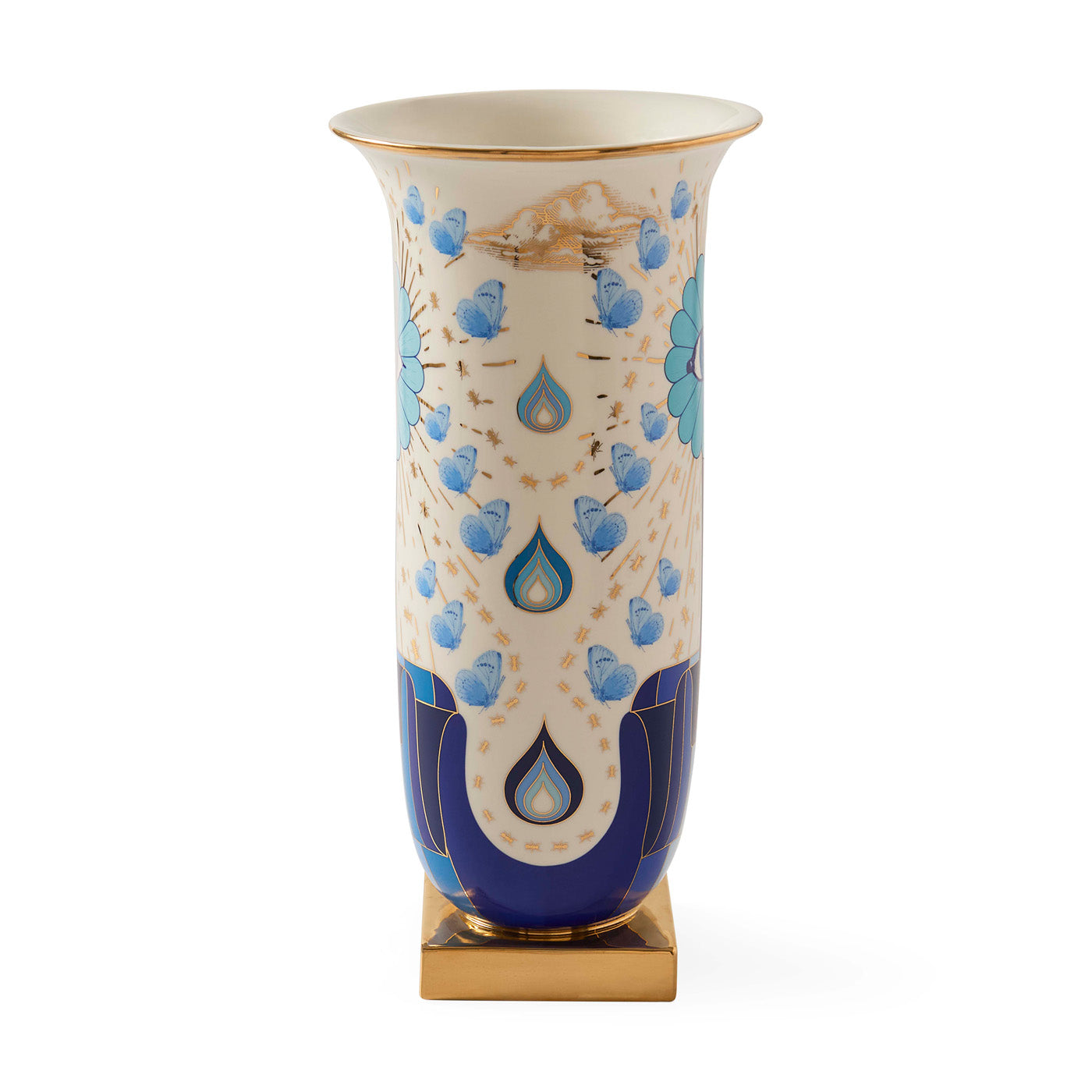 Druggist Tall Flared Vase - back view
