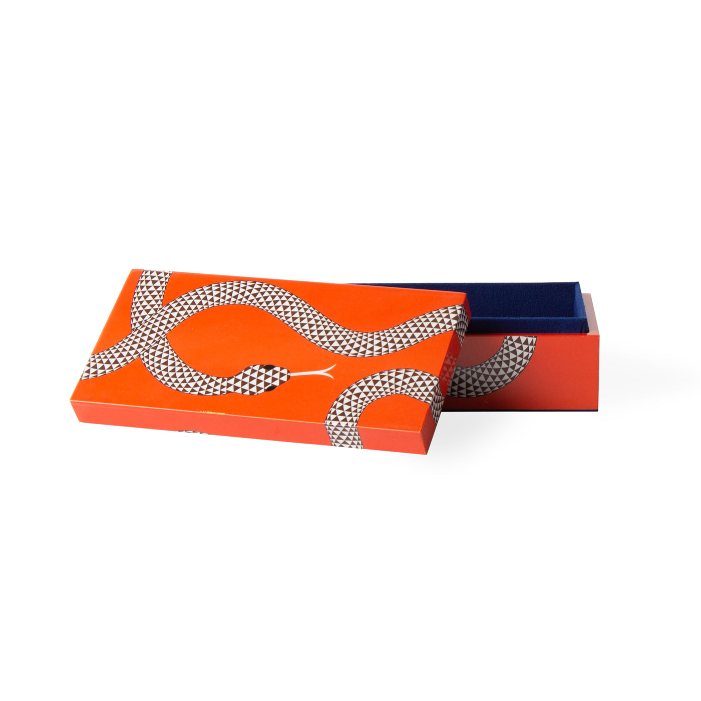eden lacquer box snake orange stacked - front view
