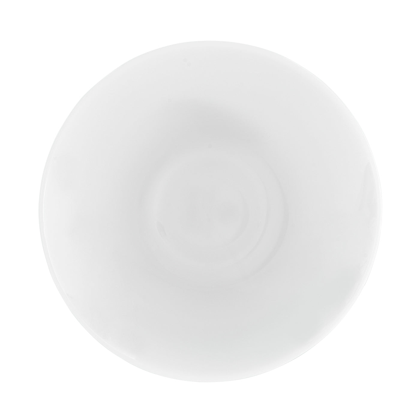 ether suacer milk glass white - front view
