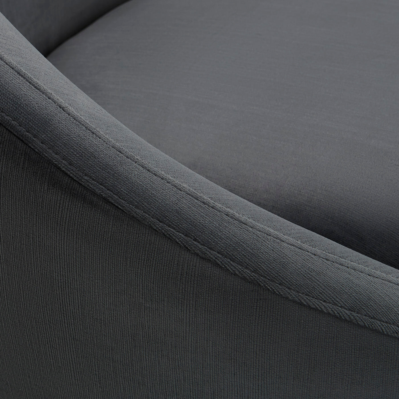 ether swivel chair bergamo charcoal velvet brass base