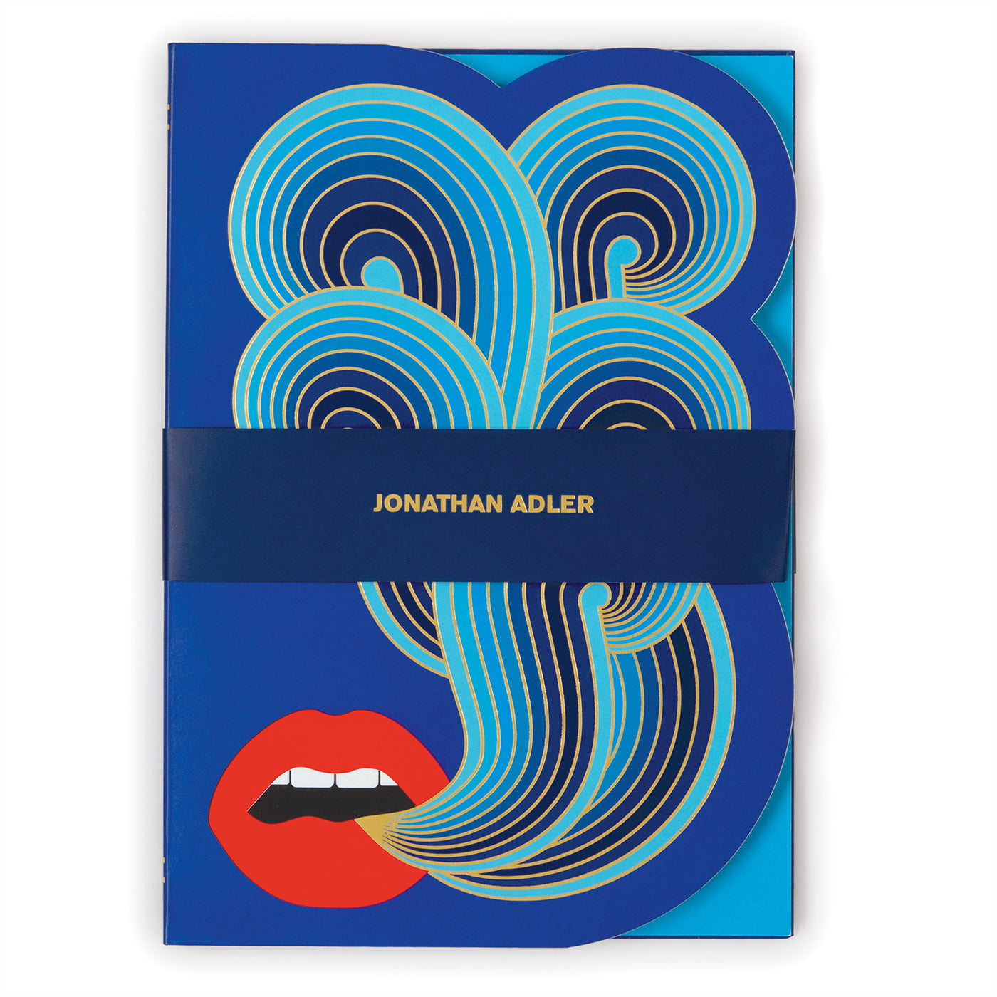 lips journal blue - front view 2