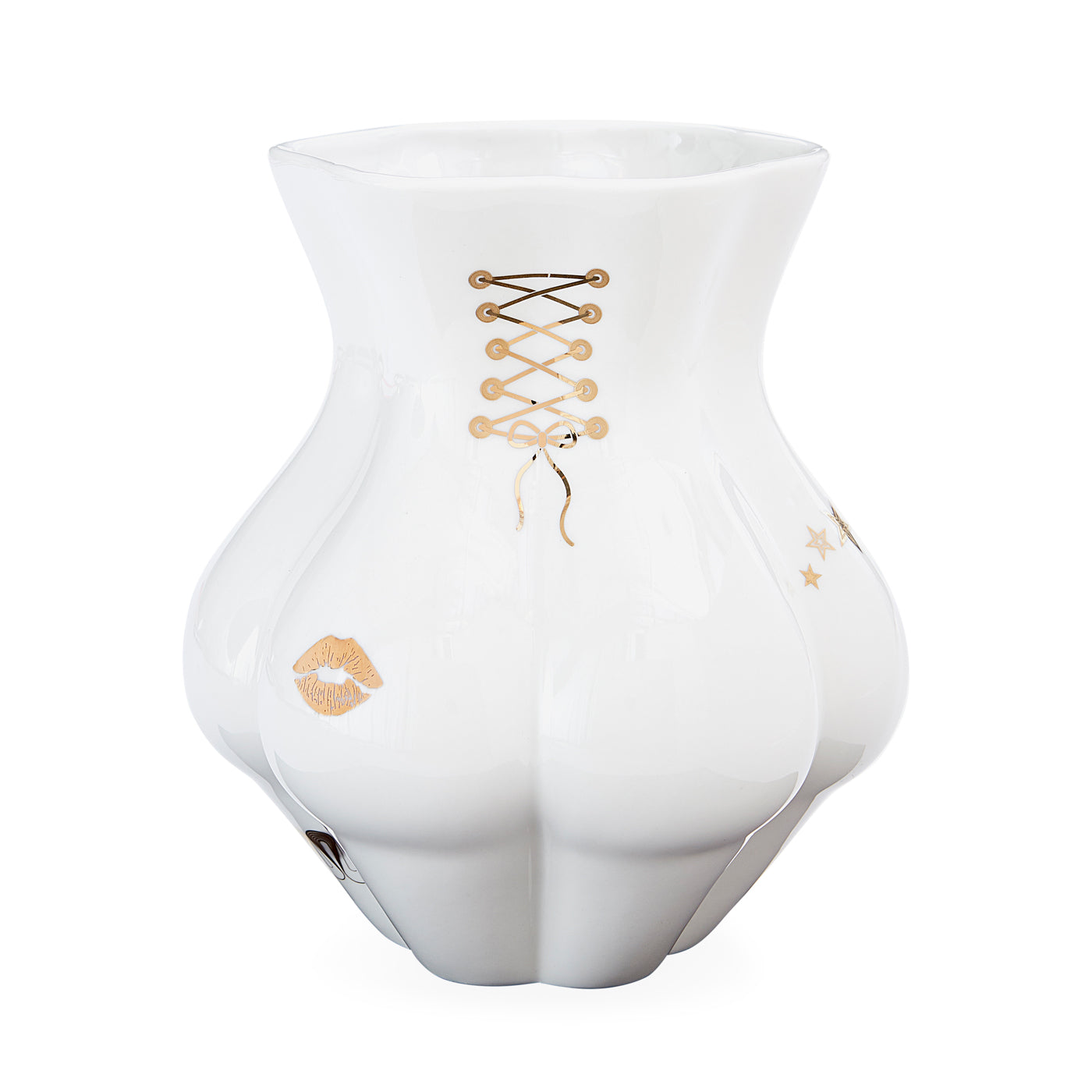 gilded kiki's derriere porcelain white accent gold - view 1