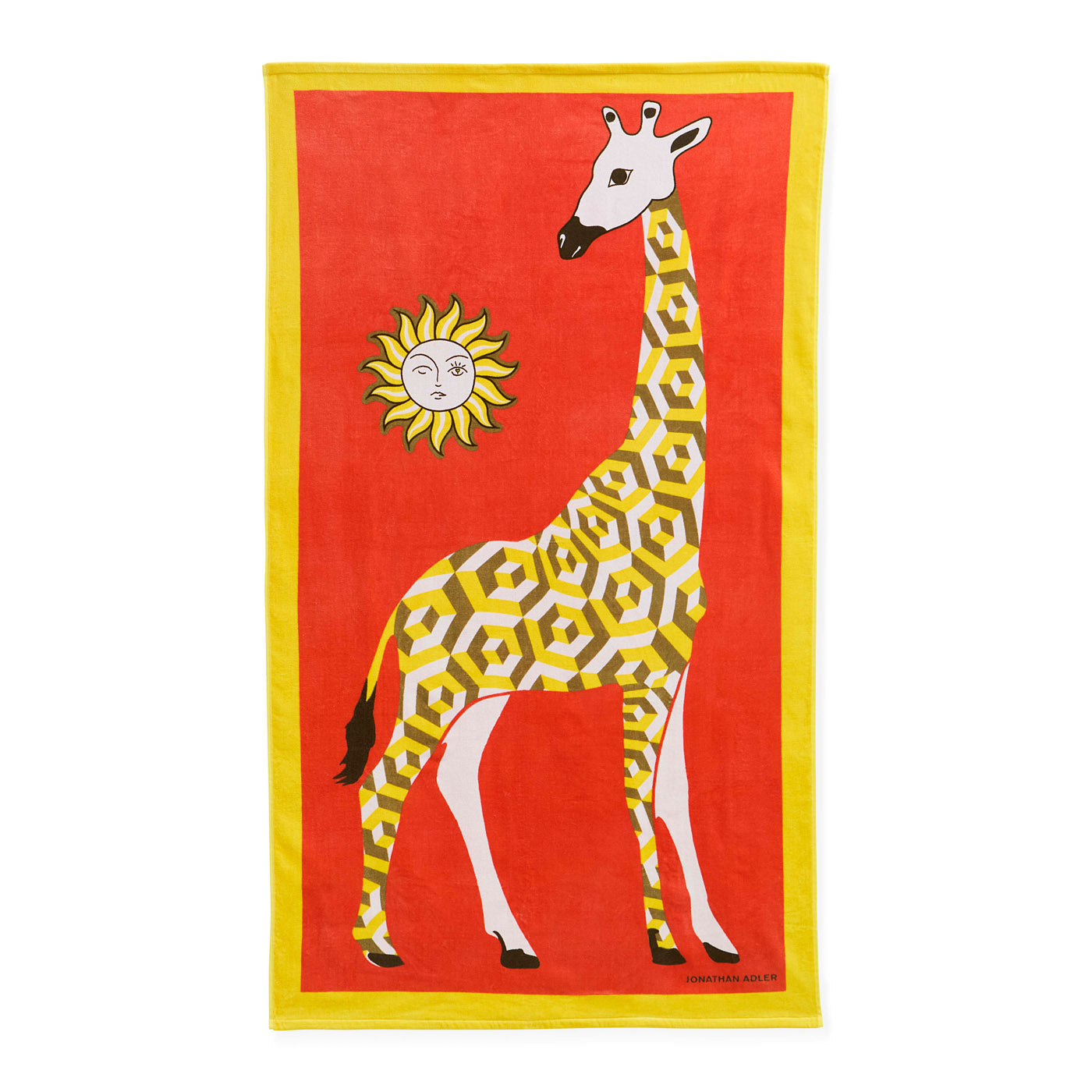 Giraffe Beach Towel - front view