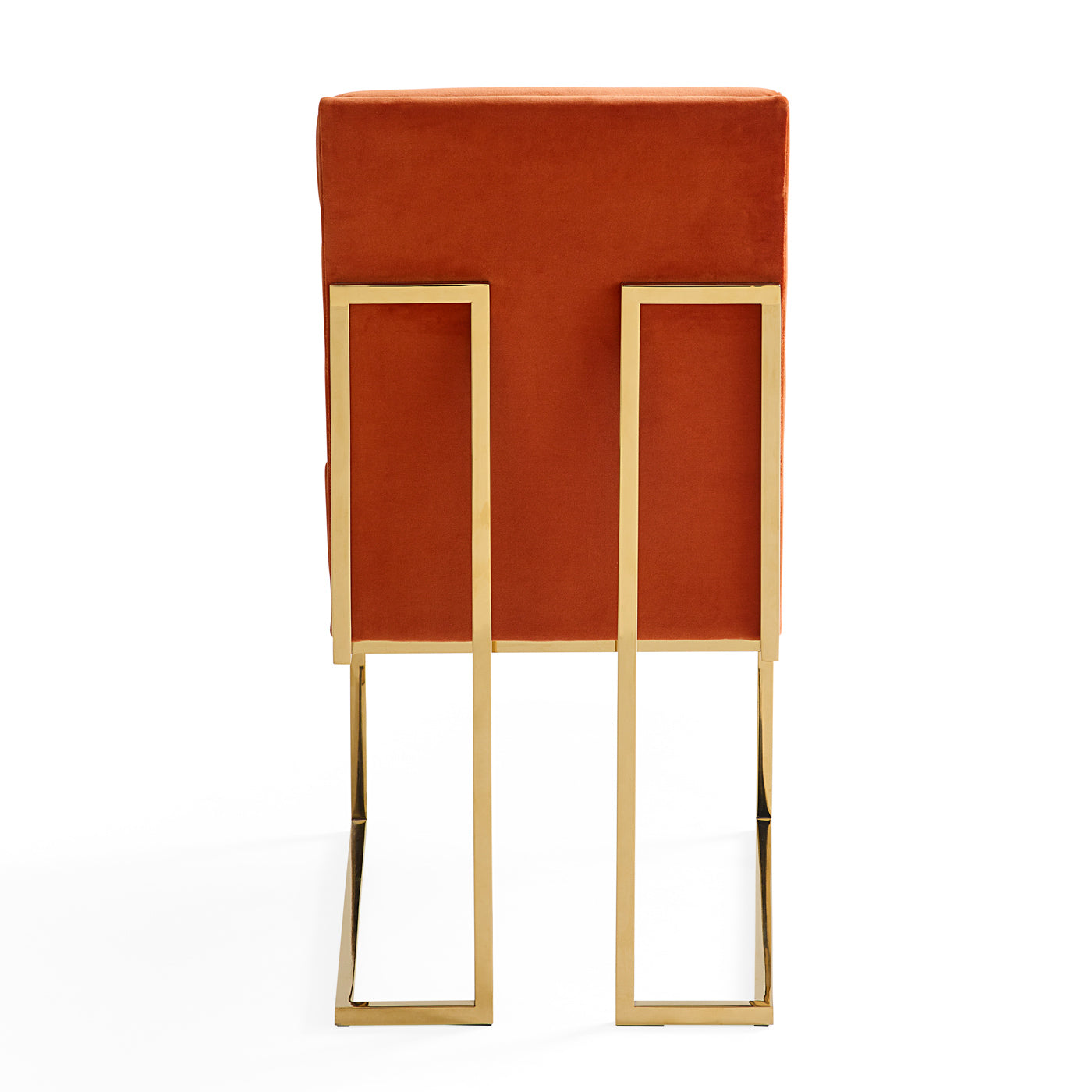 Channeled Goldfinger Dining Chair in persimmon - back view