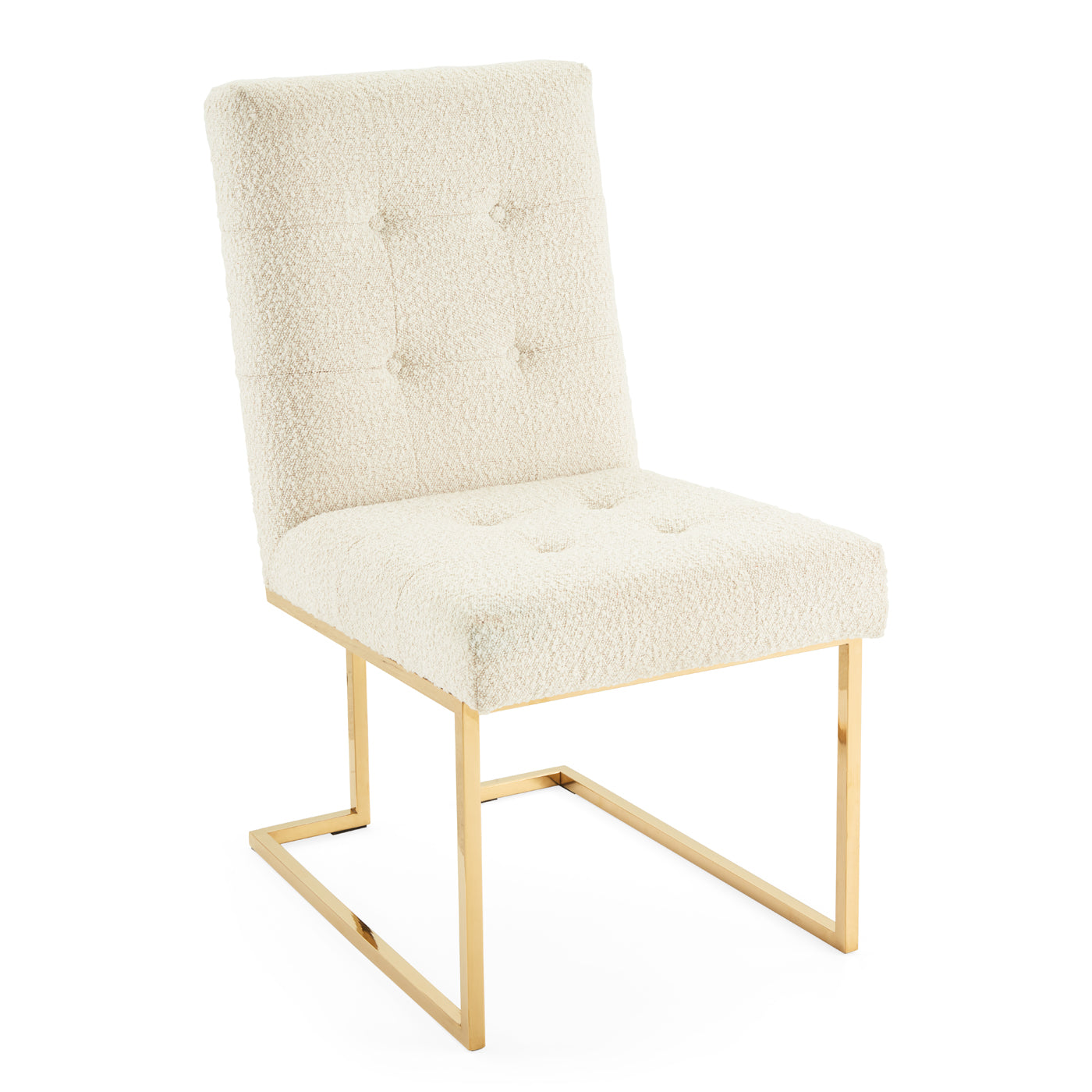 goldfinger dining chair rialto navy velvet brass frame - angle view