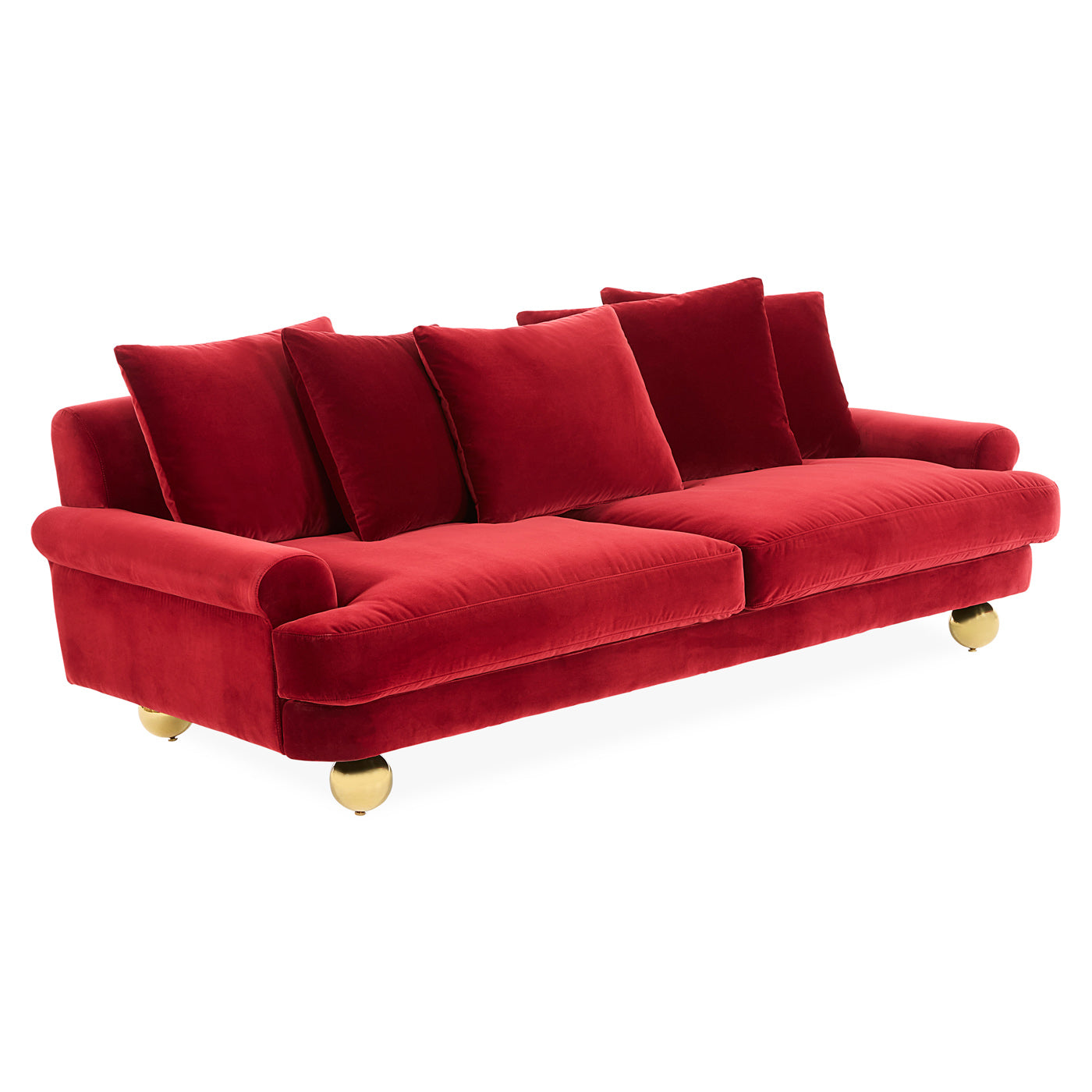 Greenwich Sofa Vincenza Claret - angle view