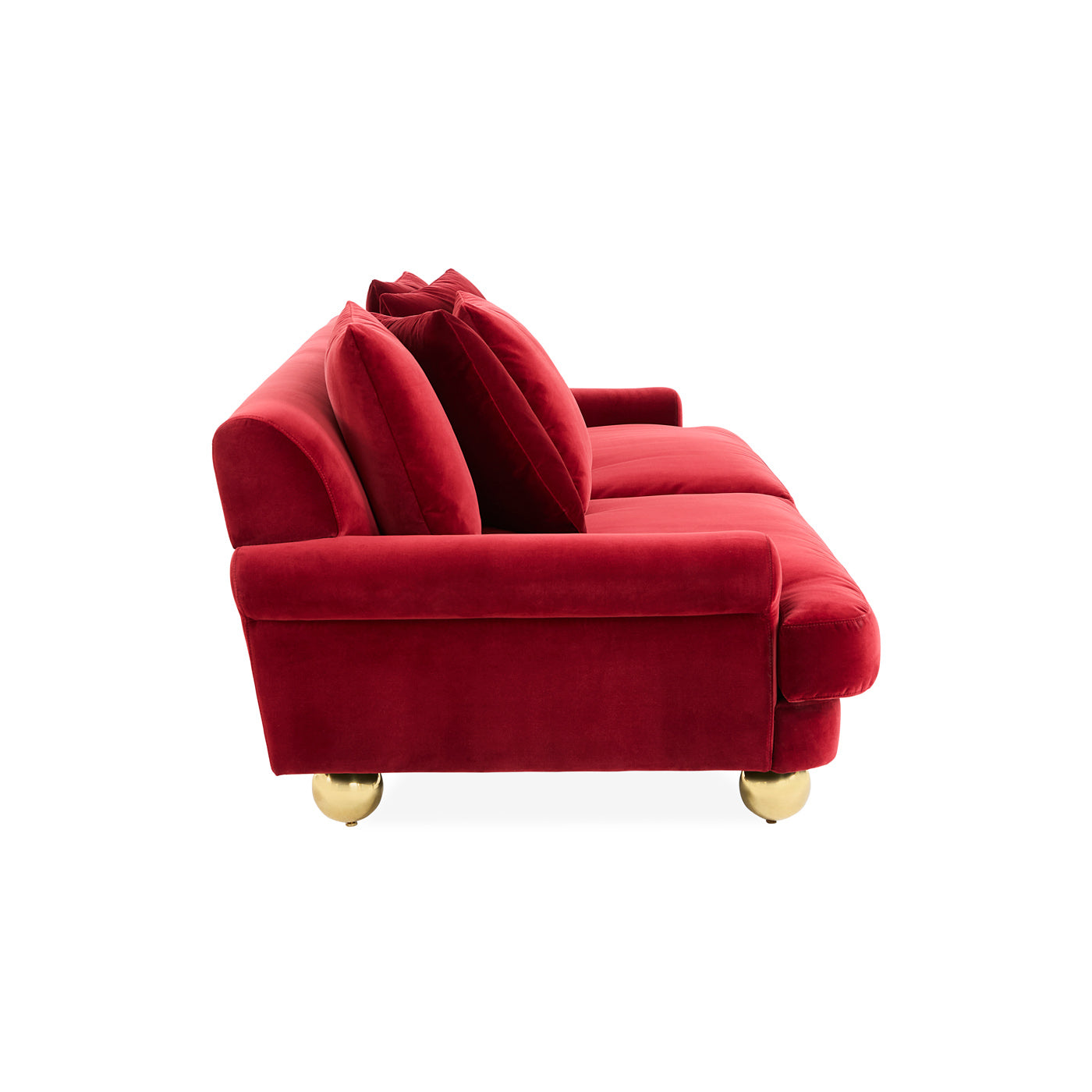 Greenwich Sofa Vincenza Claret - side view