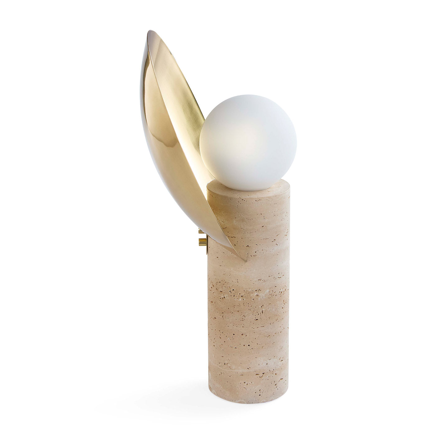 Halo Travertine Table Lamp - details view