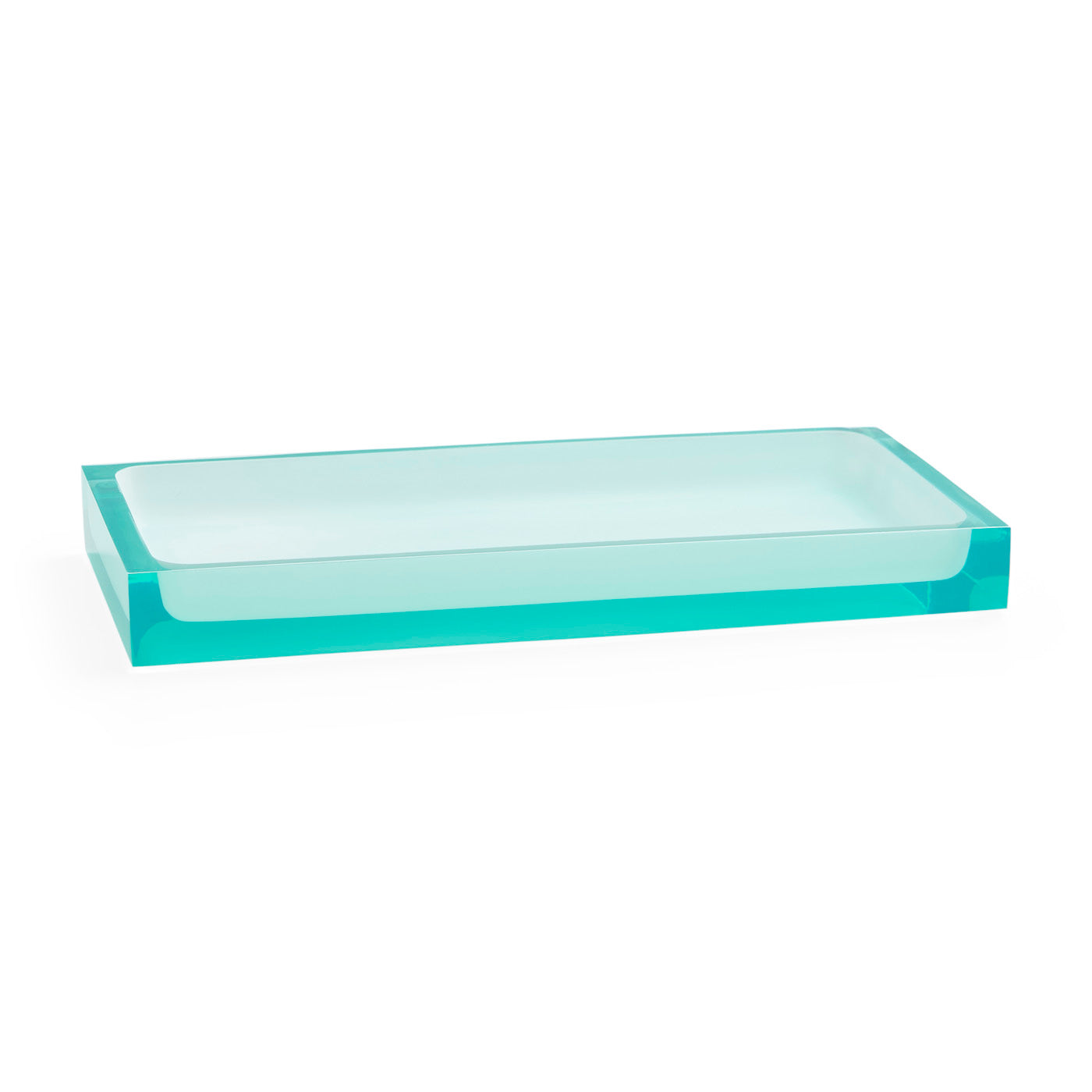hollywood tray celadon acrylic - angle view