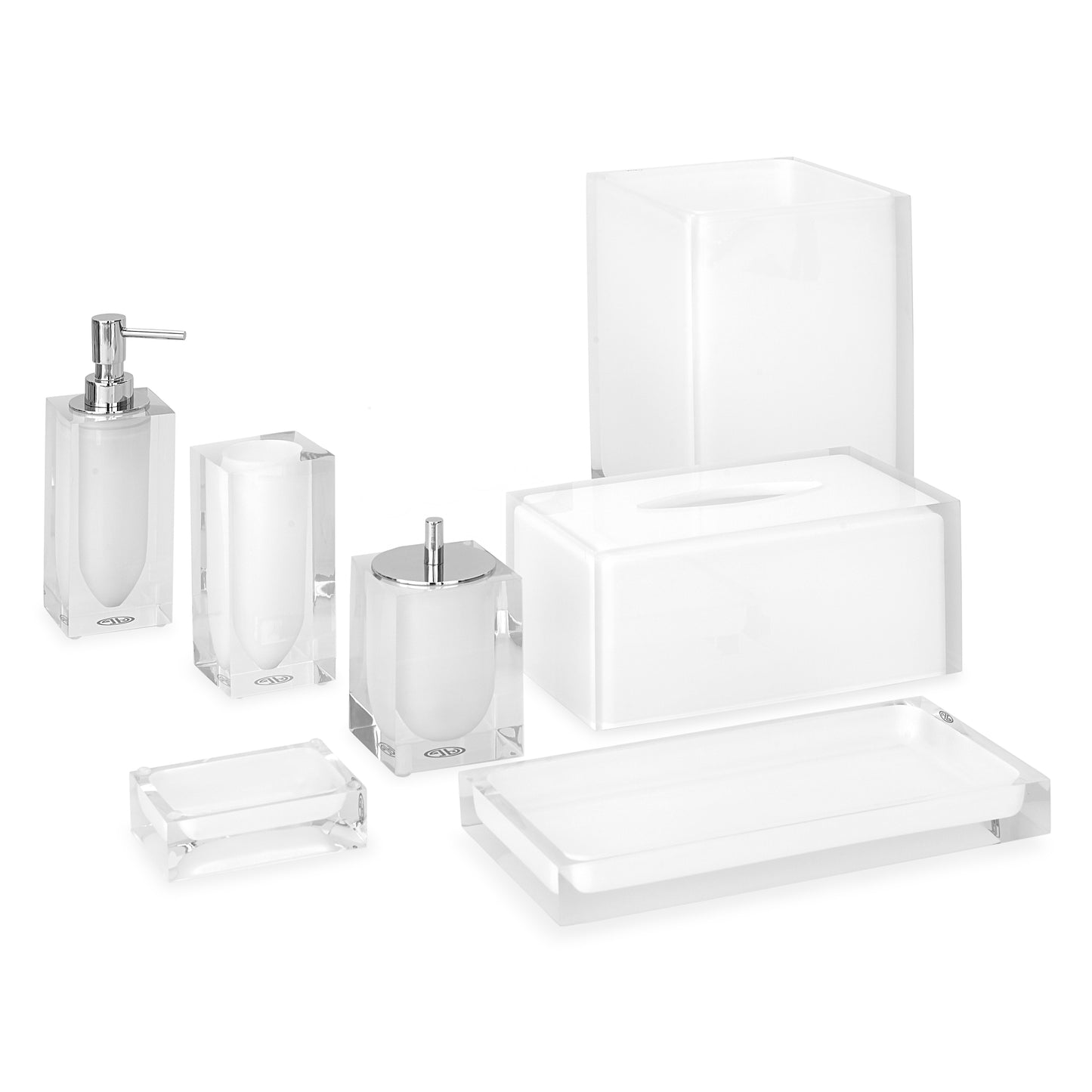 hollywood bath bundle 2 acrylic clear - angle view
