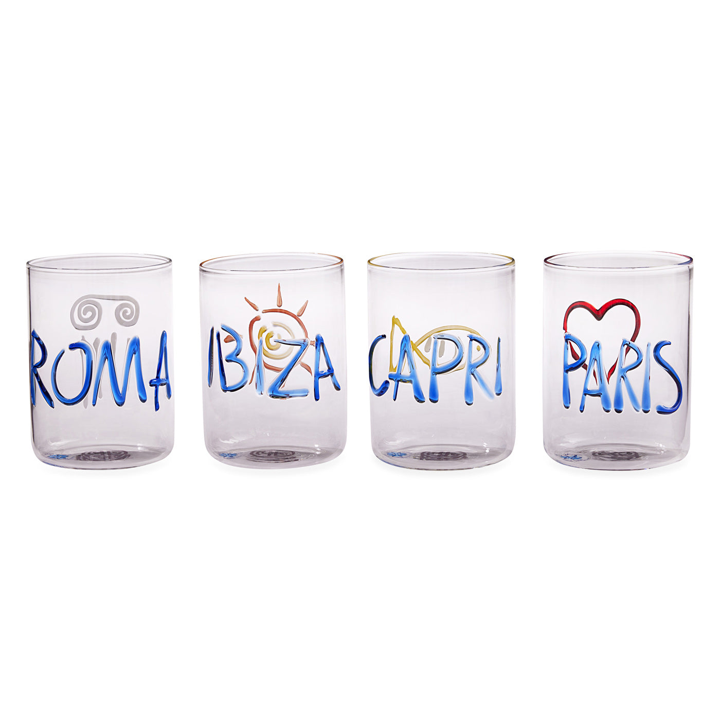 Jet Set Glassware Set in Glass | Jonathan Adler