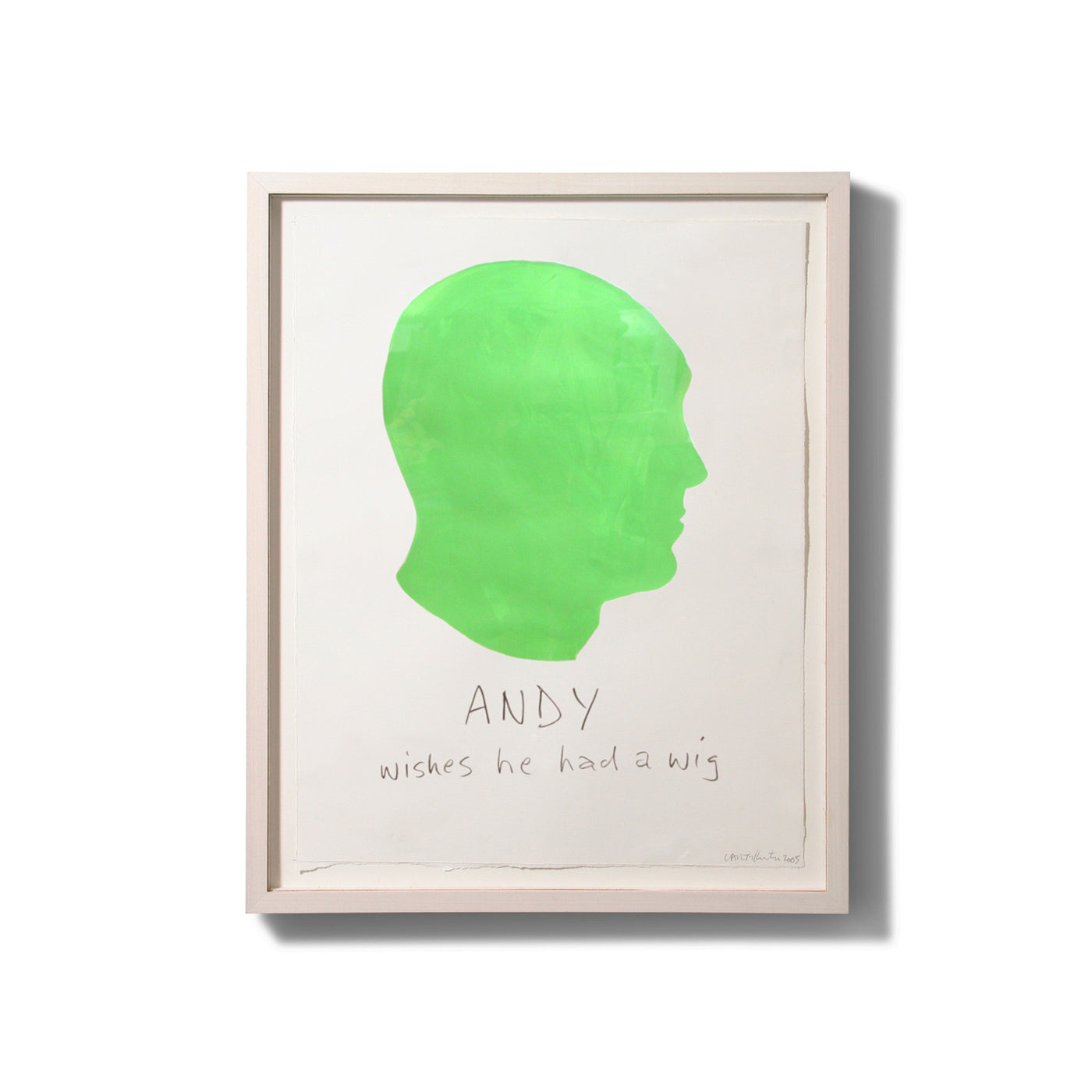 carter kustera custom silhouette and text portrait 19x15 green andy - front view