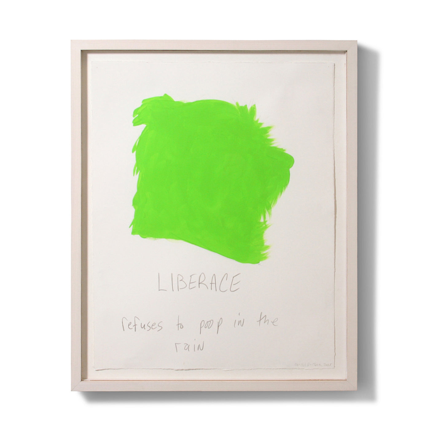 carter kustera custom silhouette and text portrait 19x15 green liberace dog - front view