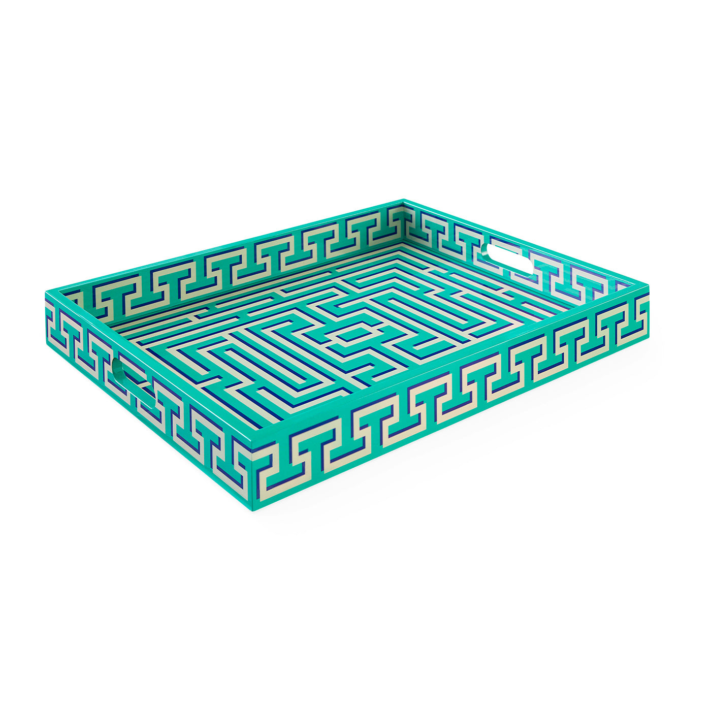 Labyrinth Lacquer Tray - angle view