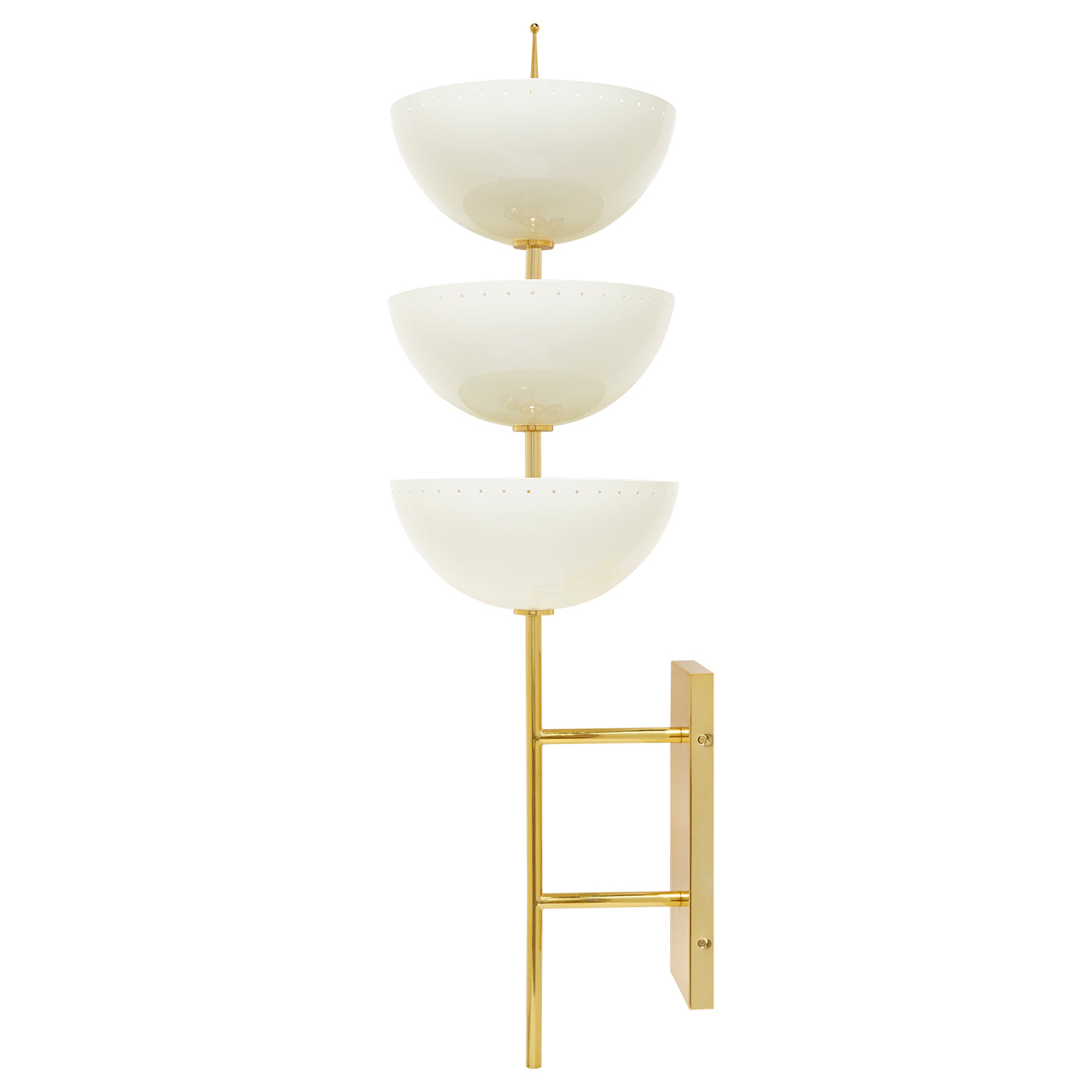 lisbon sconce brass ivory enamel - details view