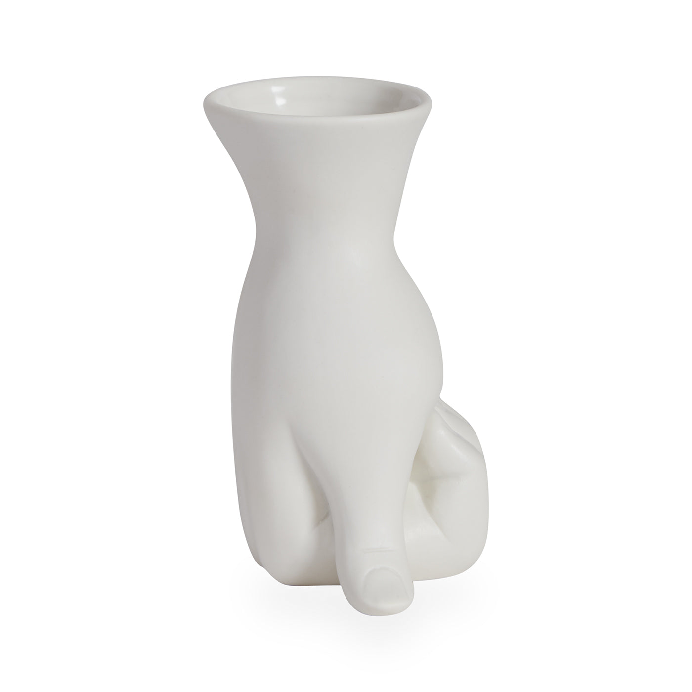 marcel vase porcelain white - style view with monterey table