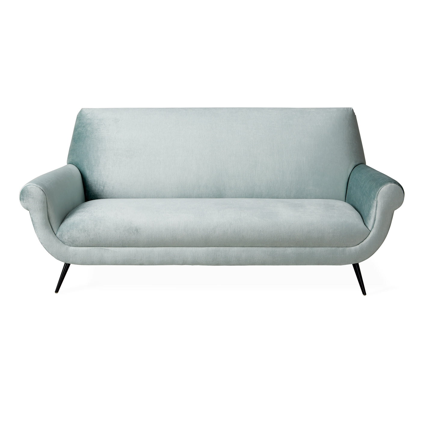 marcello apartment sofa brussels cape velvet legs metal - front view