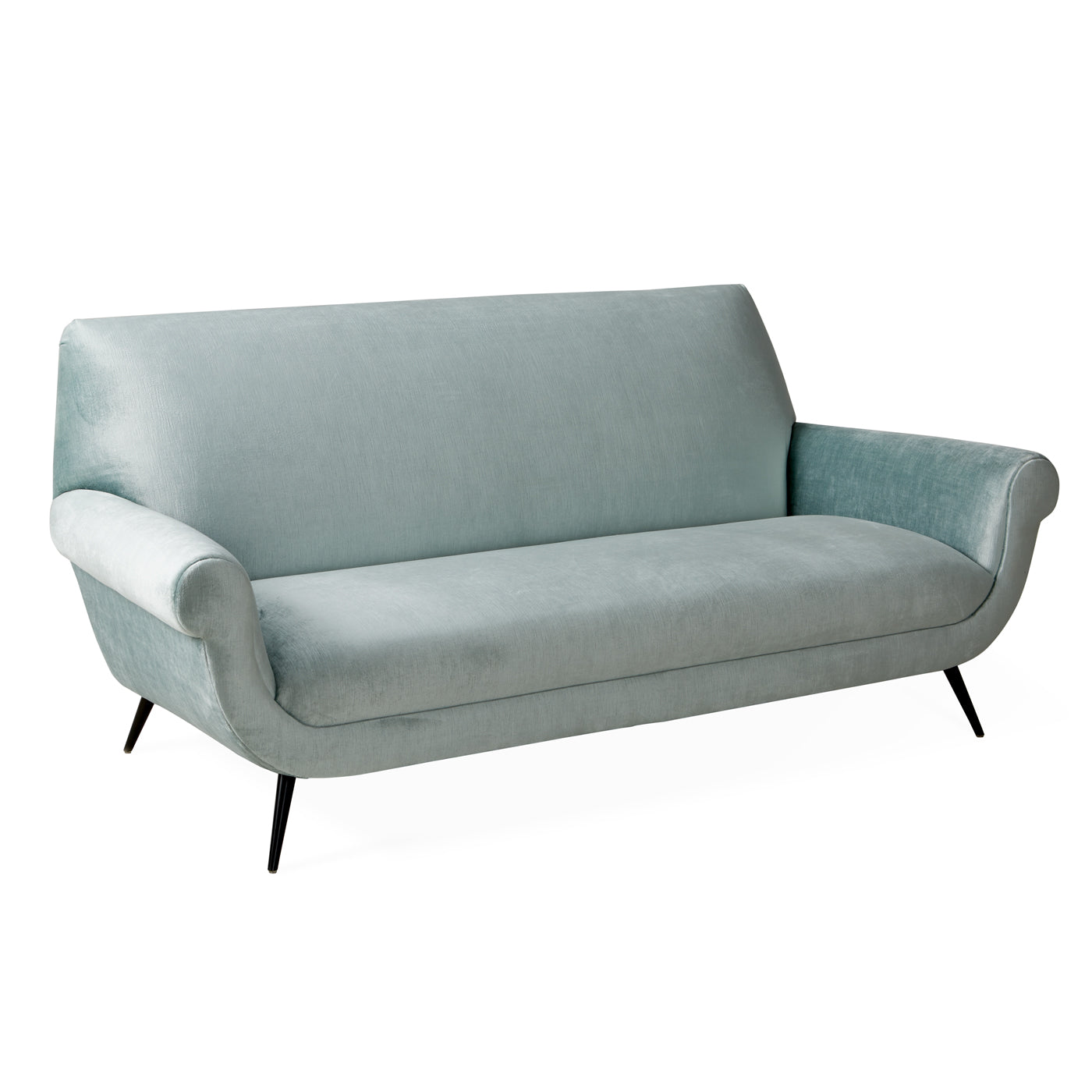 marcello apartment sofa brussels cape velvet legs metal - angle view
