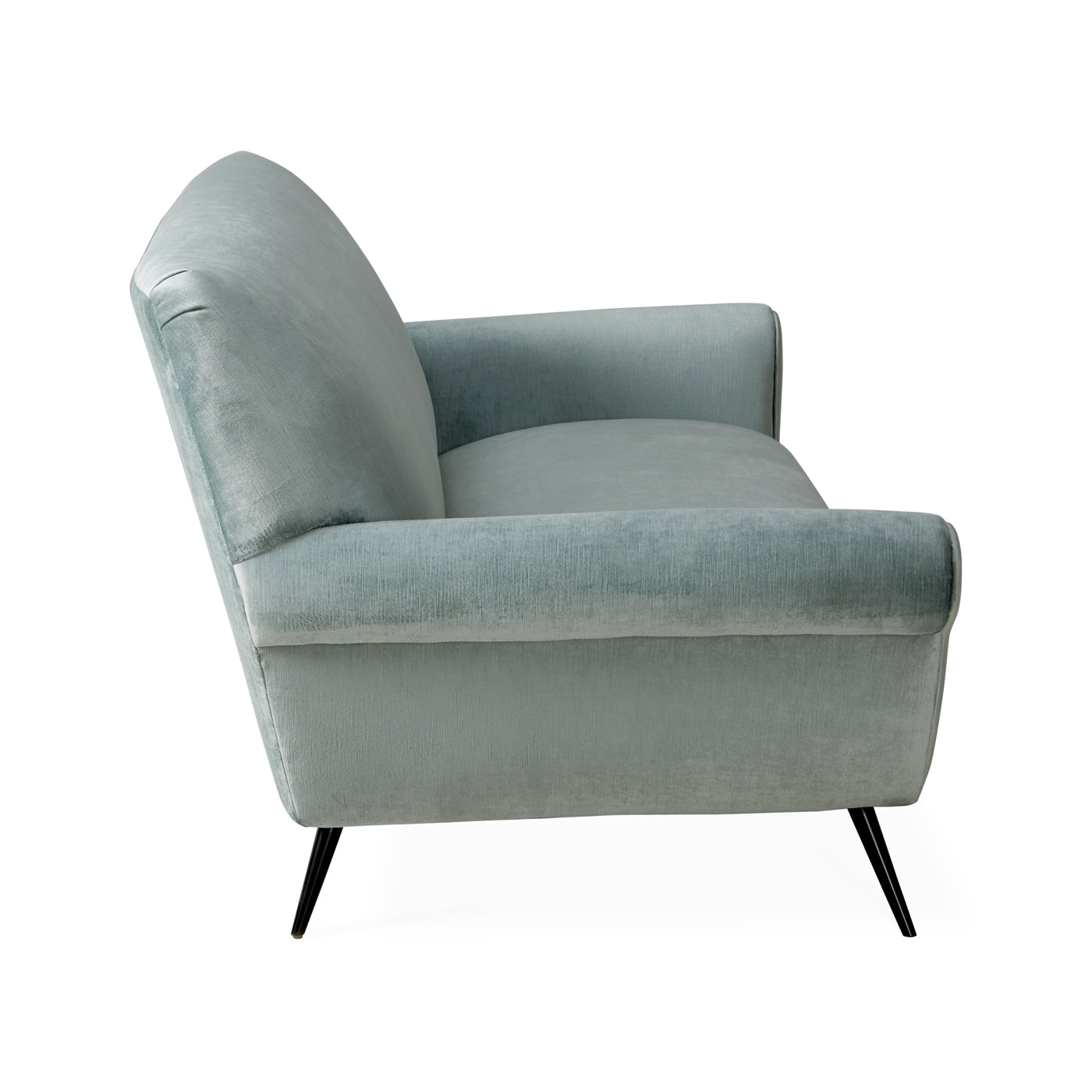 marcello apartment sofa brussels cape velvet legs metal - side view