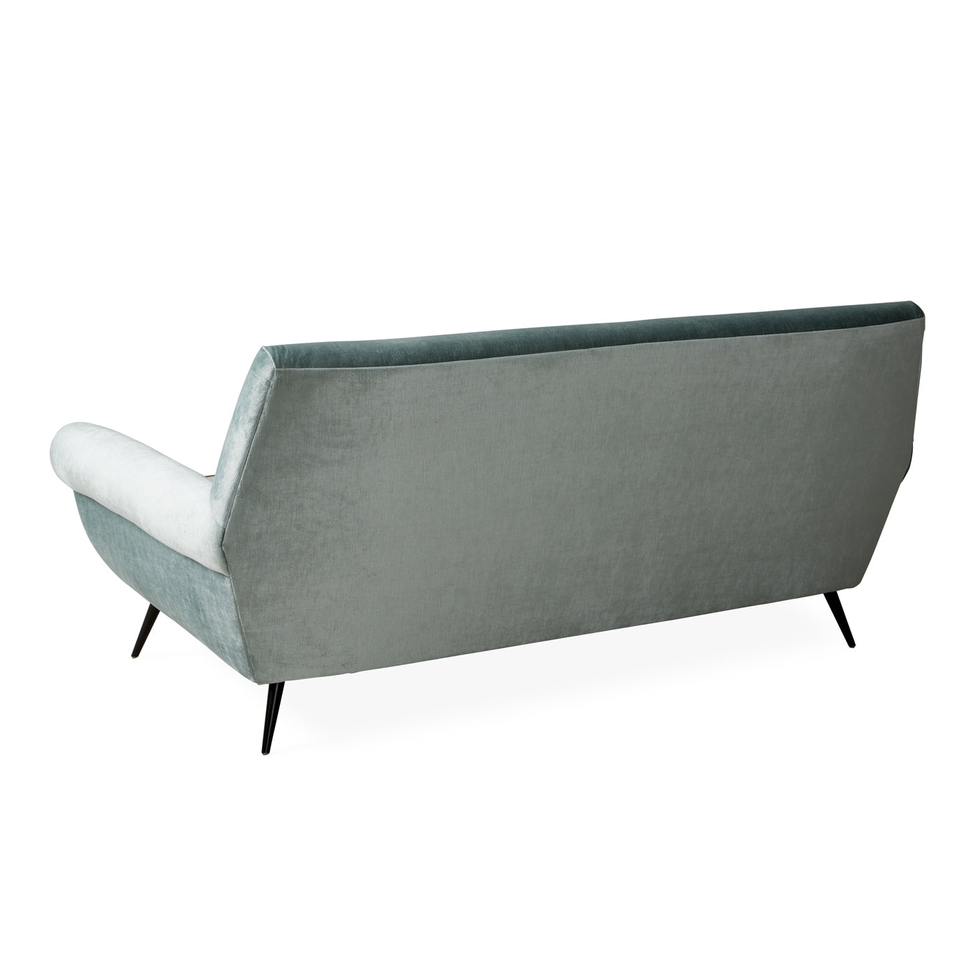 marcello apartment sofa brussels cape velvet legs metal - back angle view