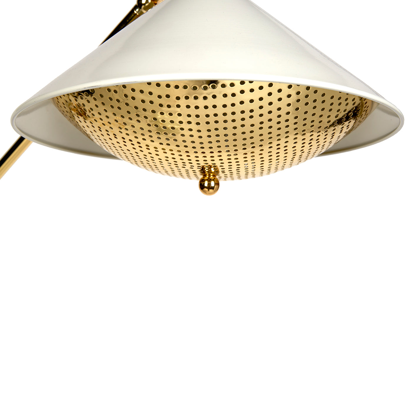 maxime task floor lamp brass antique white - detail view 1