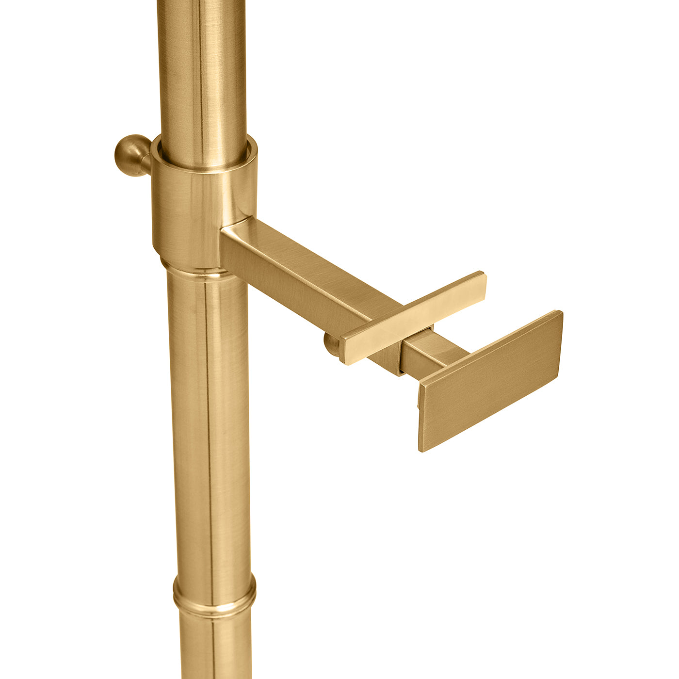 Gold kitchen faucet on a white background