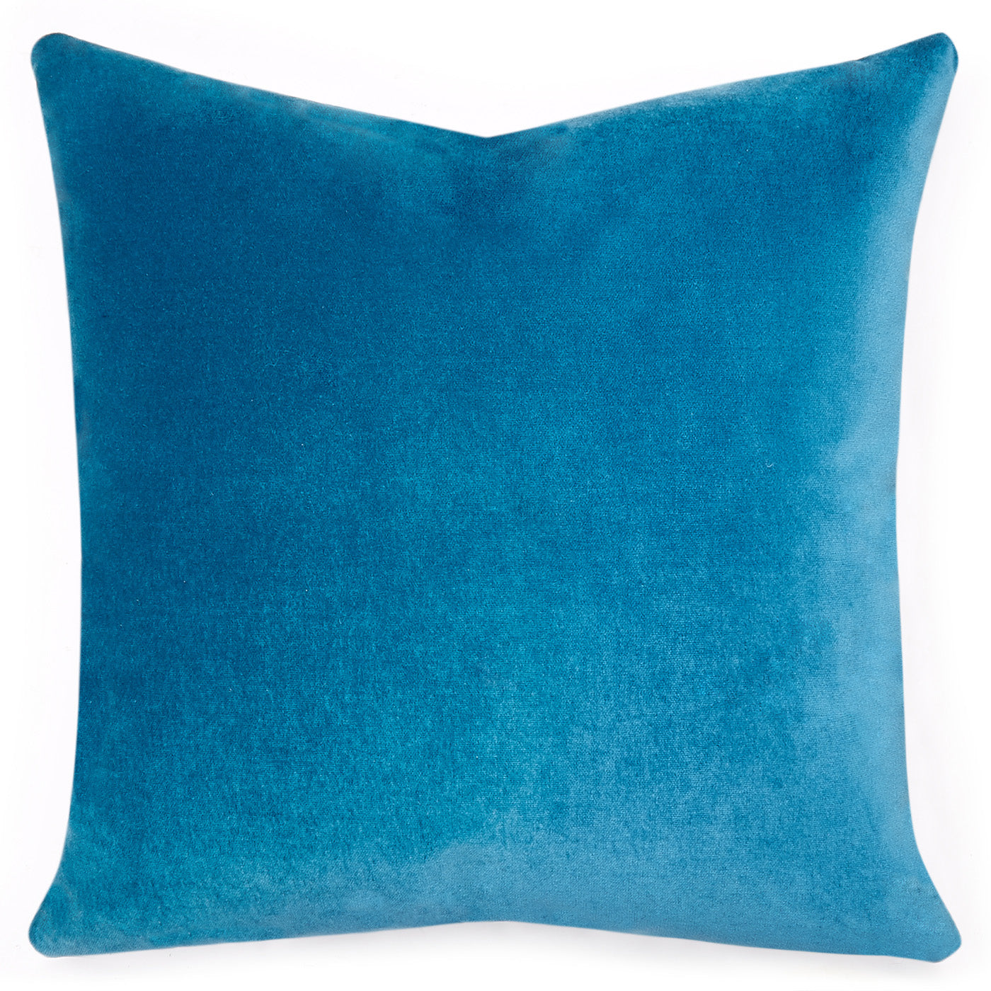 custom square throw pillow venice peacock velvet - front view
