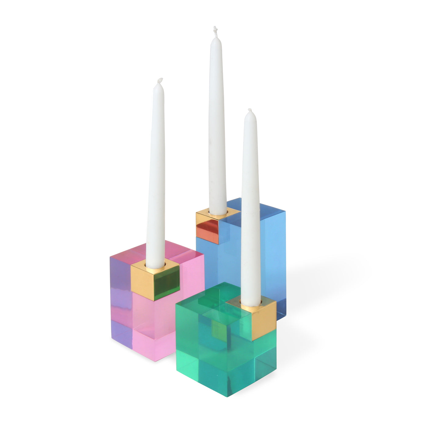 monte carlo candle holder collection with candle sticks - group view
