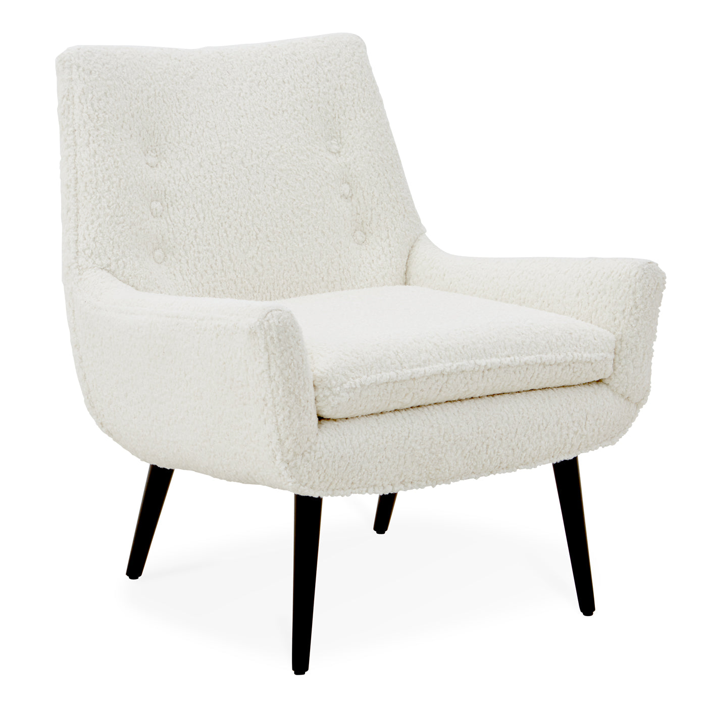 mrs godfrey chair puzzle celadon print jacquard wenge wood legs - angle view