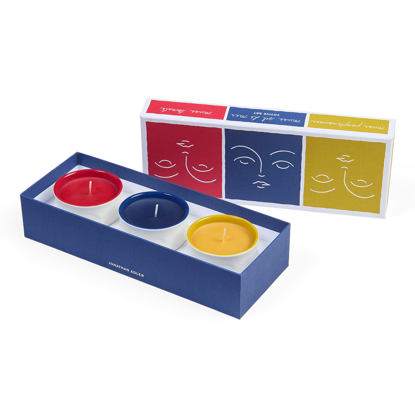muse couleur votive candle set - opened view