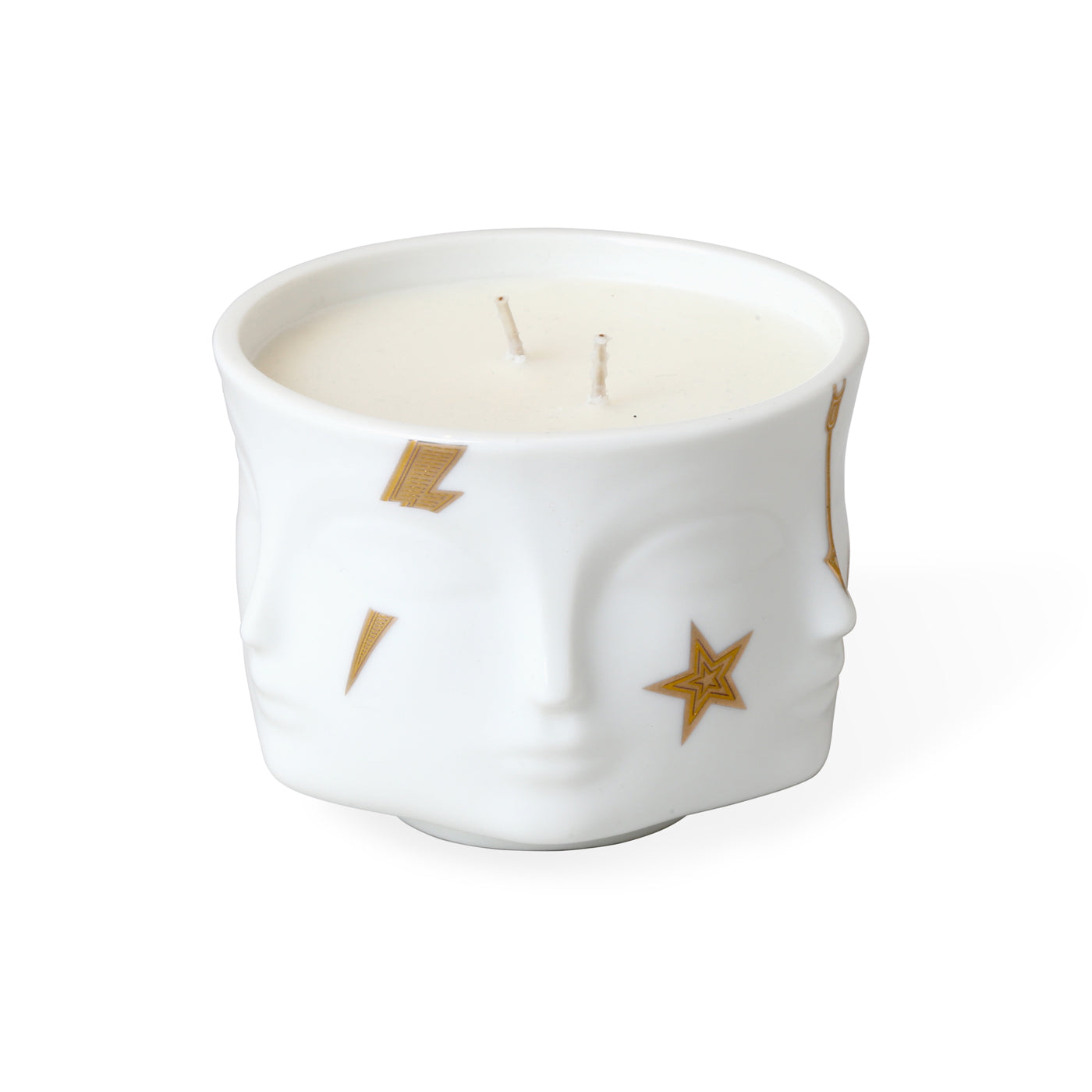 gilded muse candle porcelain white accents gold - view 2