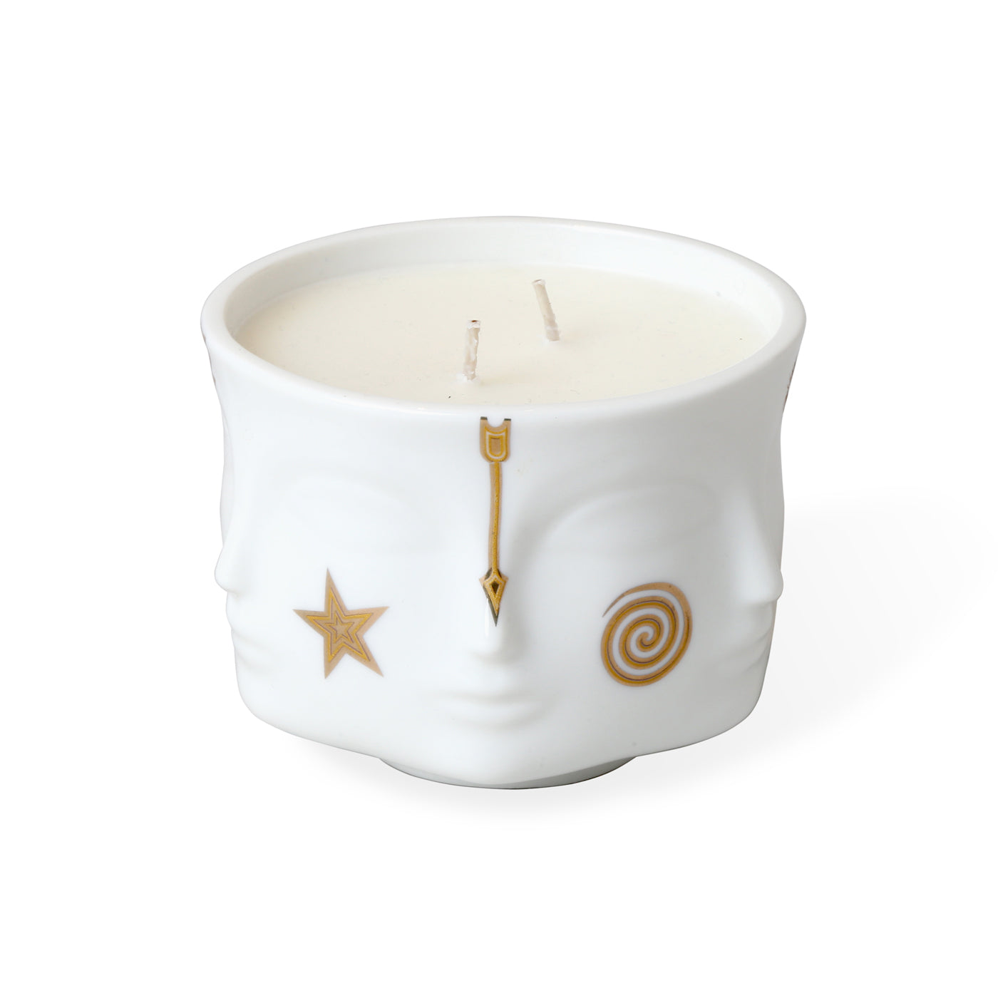 gilded muse candle porcelain white accents gold - view 3